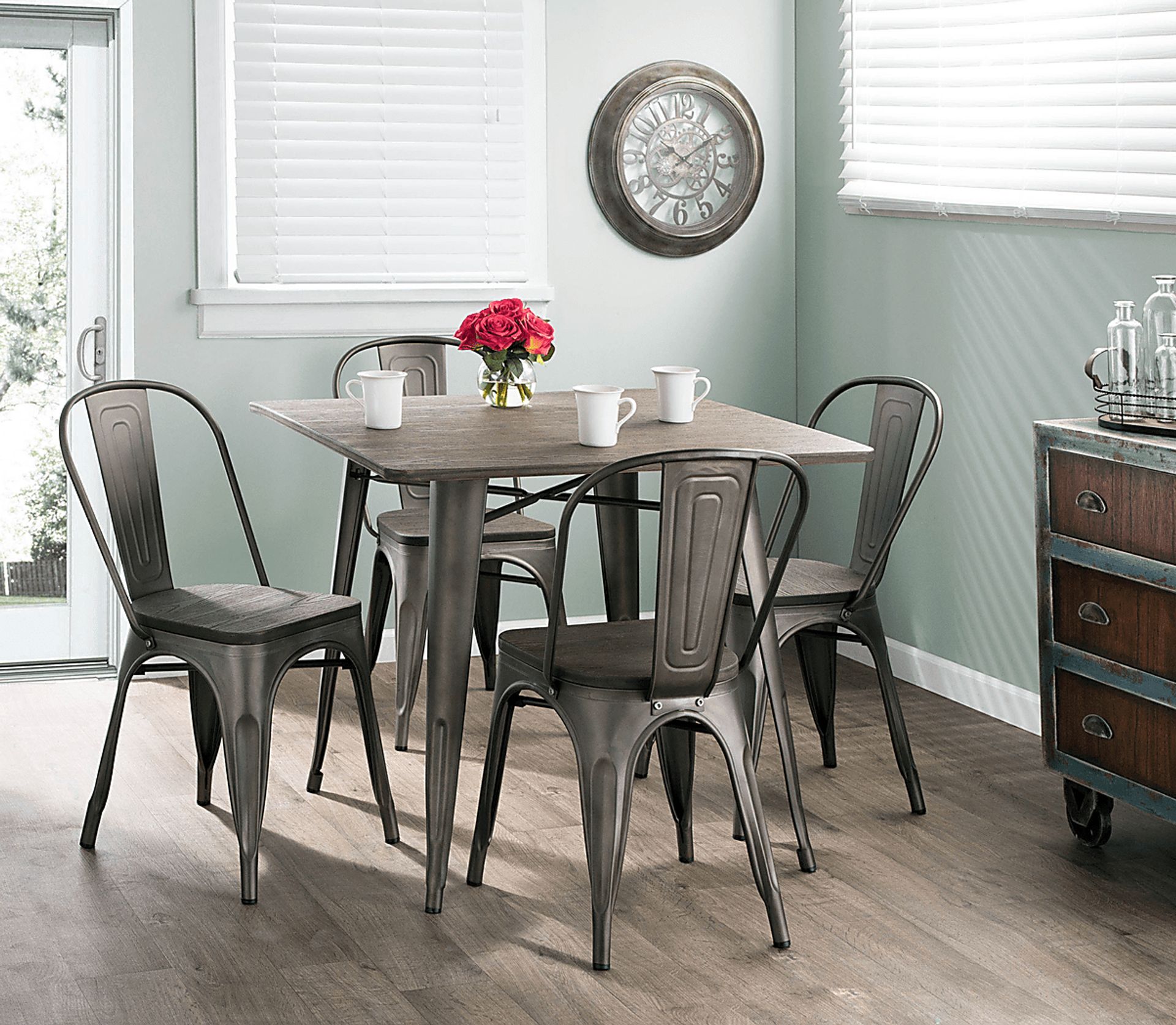 Aldersyde Brown 3 Pc Square Dining Set - Image 2