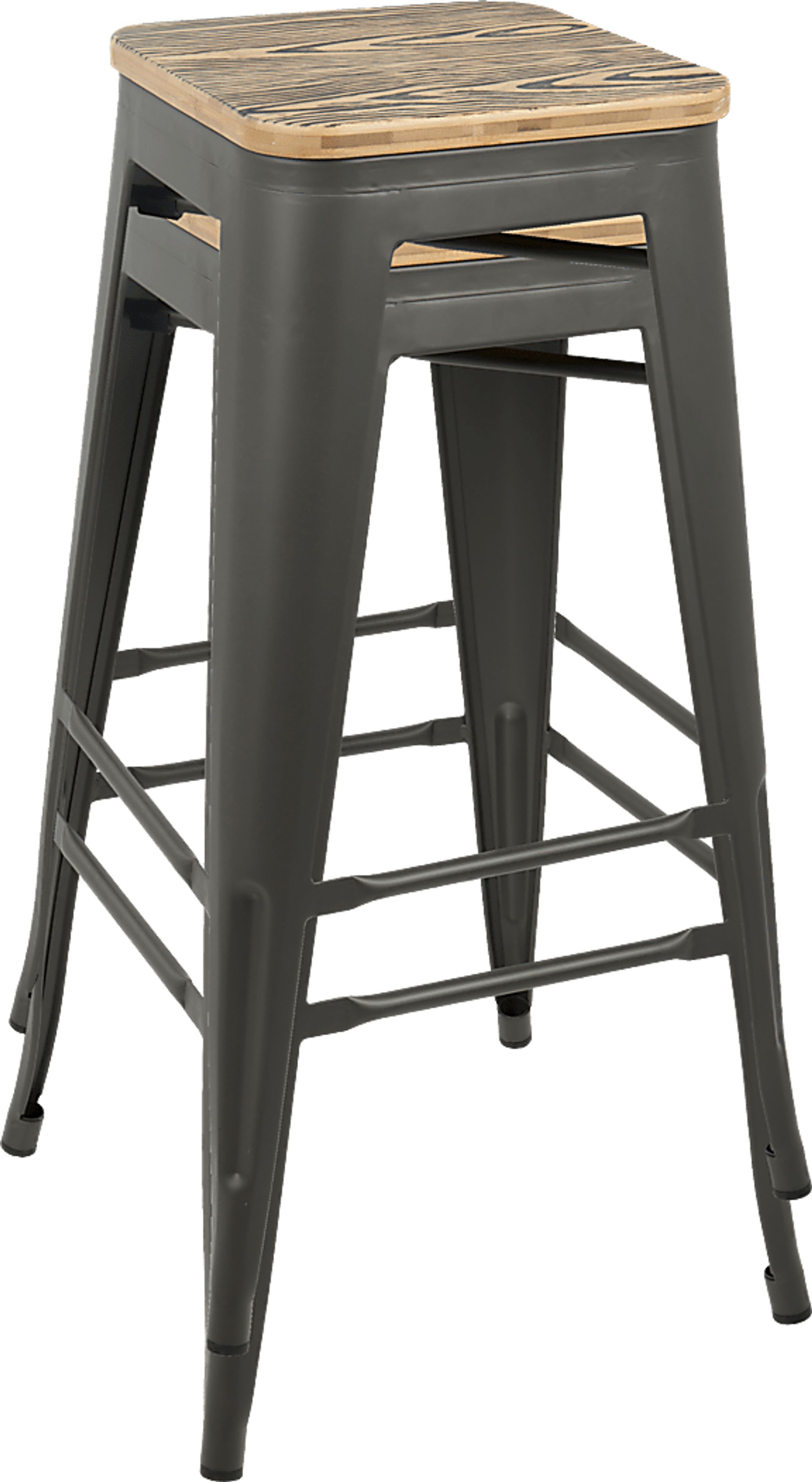 Aldersyde Brown Barstool (Set of 2) - Image 2