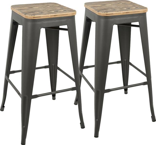 Aldersyde Brown Barstool (Set of 2) - Thumbnail - Image 1