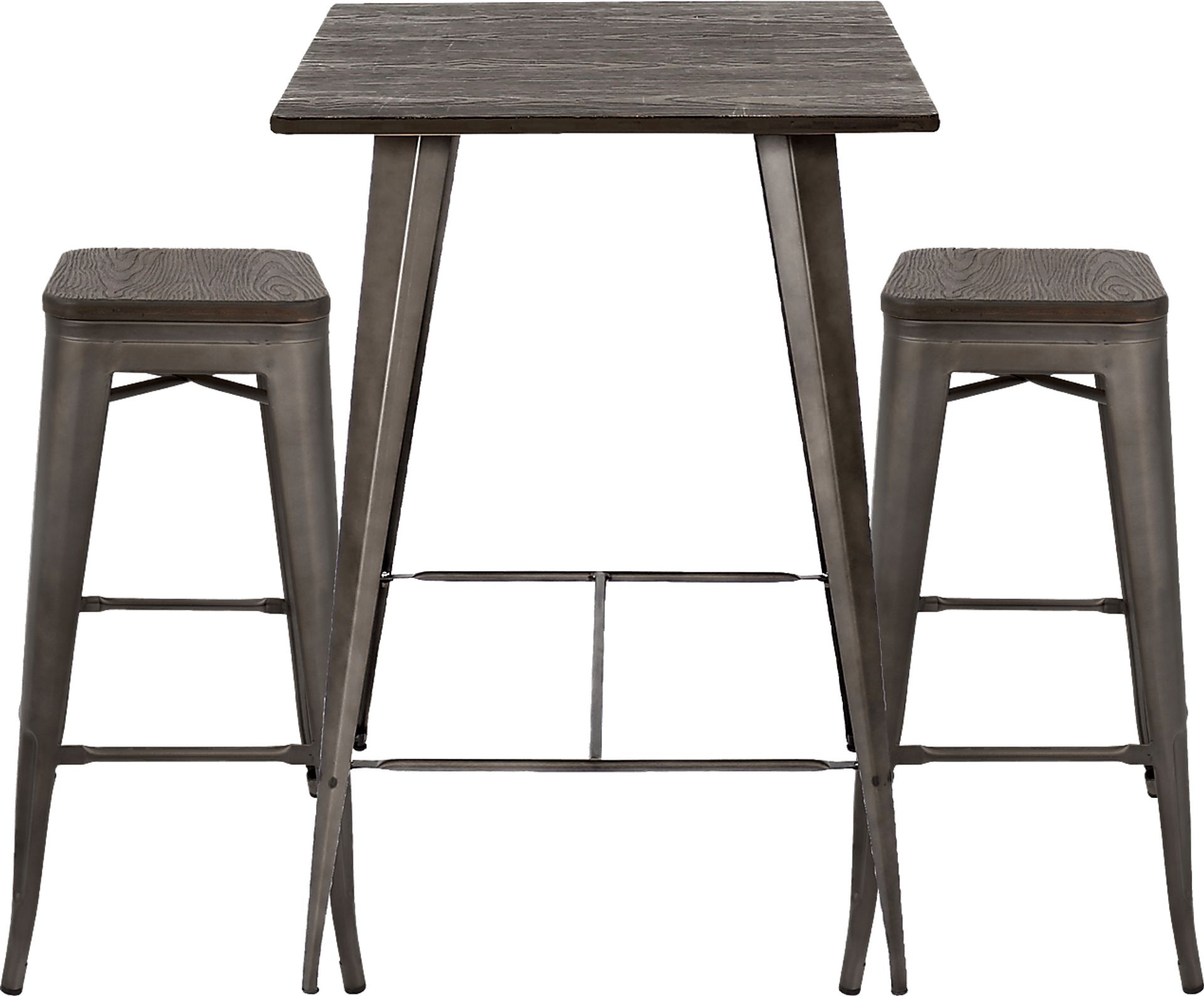 Aldersyde Espresso 3 Pc Bar Height Table Set - Image 3