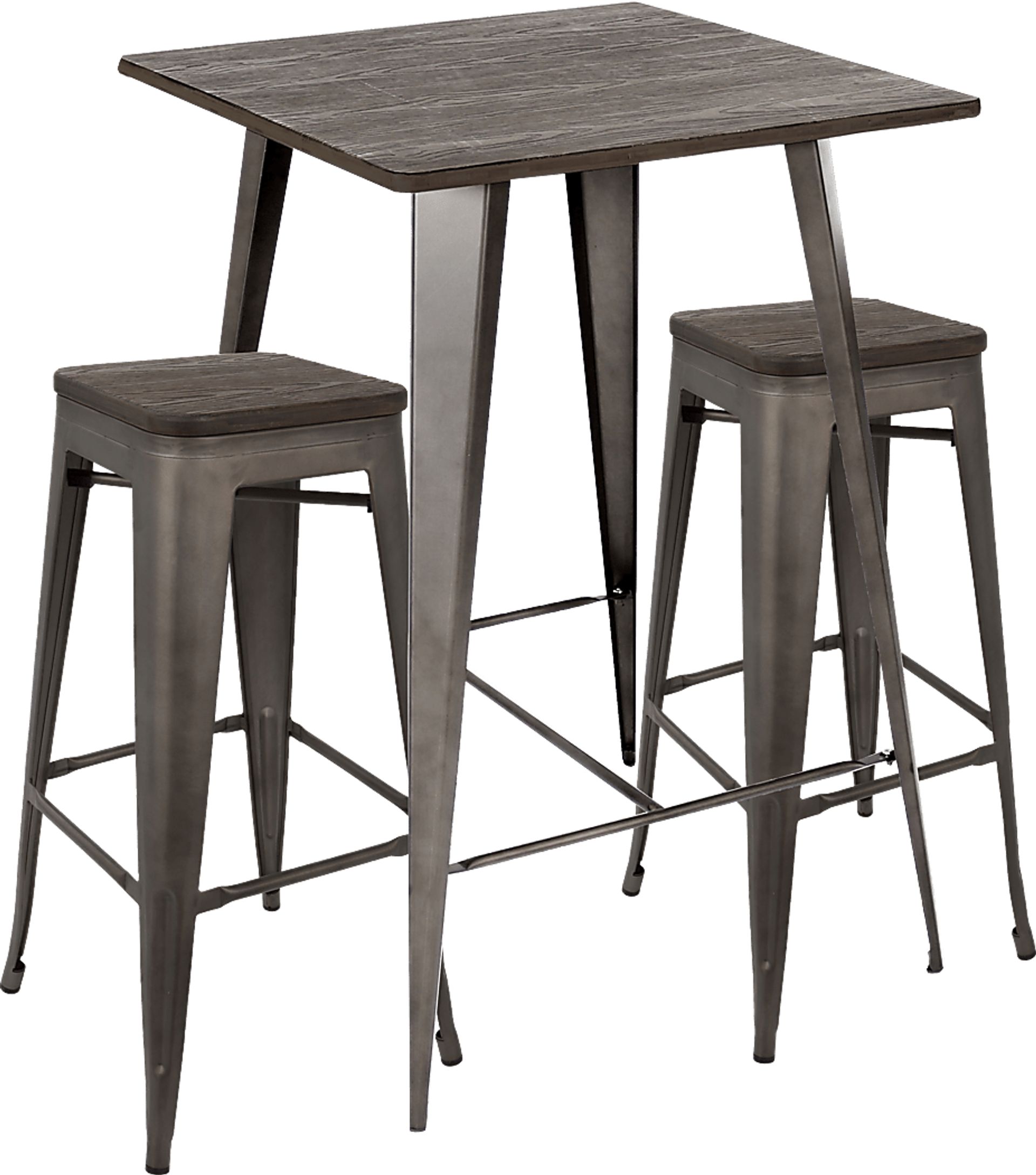Aldersyde Espresso 3 Pc Bar Height Table Set - Image 1