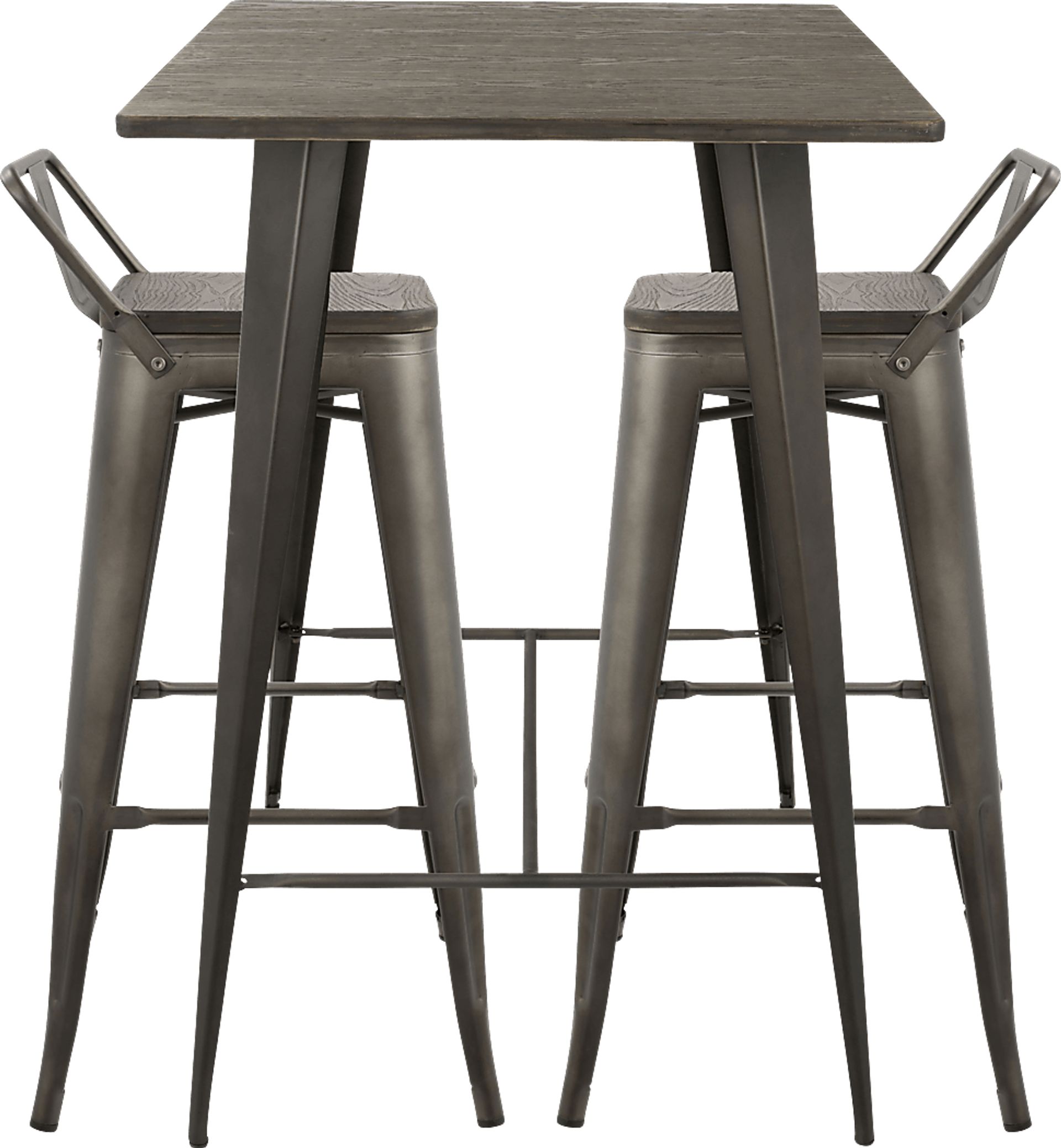 Aldersyde Espresso 3 Pc Low Back Bar Height Table Set - Image 3