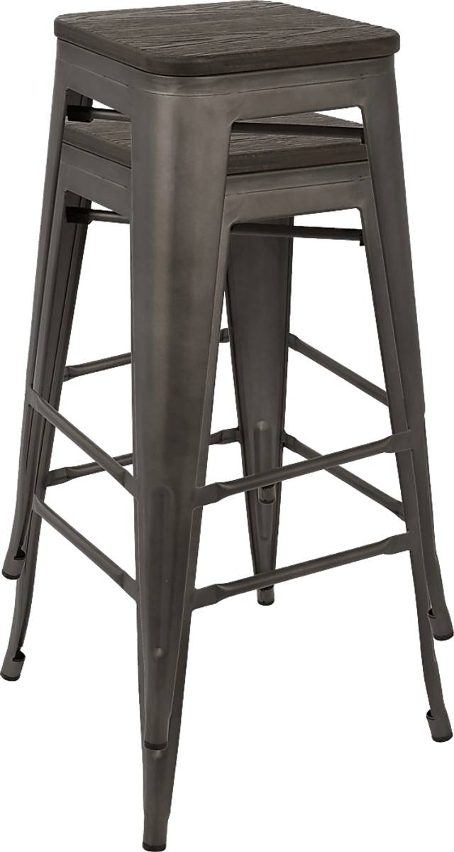 Aldersyde Espresso Barstool (Set of 2) - Thumbnail - Image 2