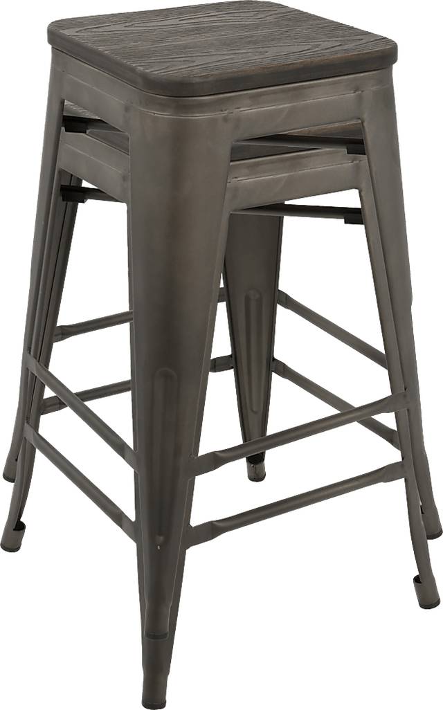 Aldersyde Espresso Counter Height Stool (Set of 2) - Thumbnail - Image 2