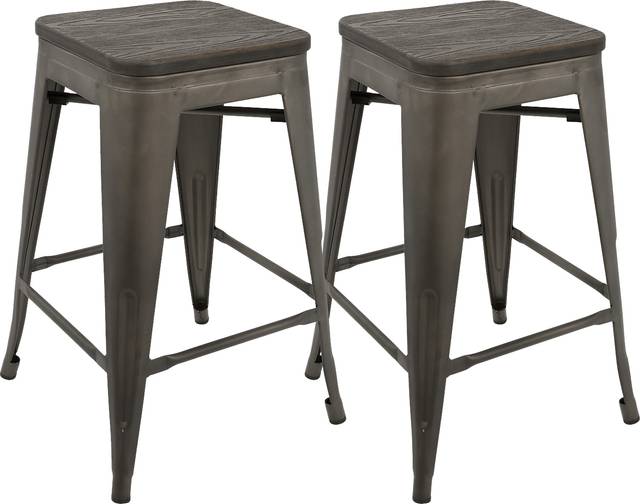 Aldersyde Espresso Counter Height Stool (Set of 2) - Thumbnail - Image 1