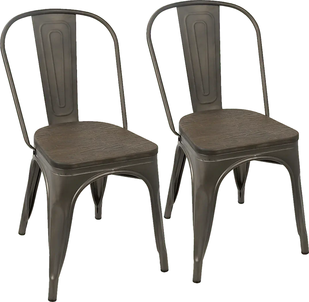 Aldersyde Espresso Dark Wood Set Of 2 Dining Chairs Rooms to Go