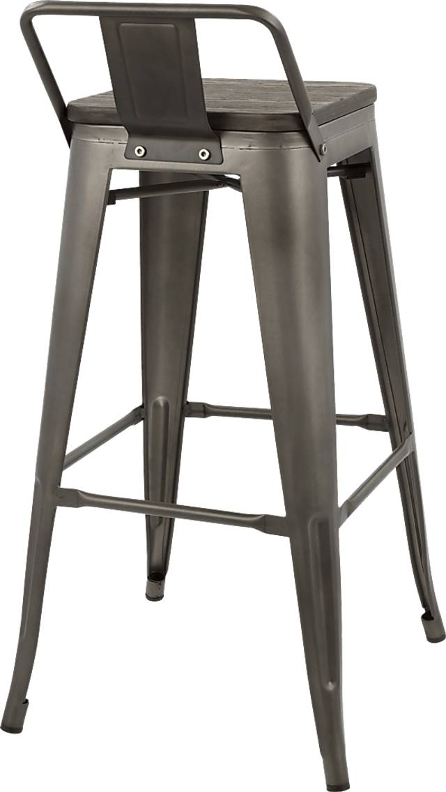 Aldersyde Espresso Low Back Barstool (Set of 2) - Thumbnail - Image 2