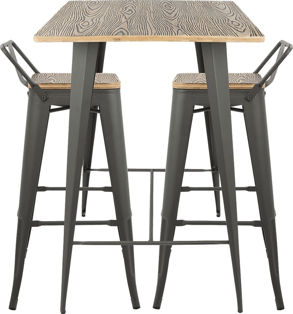 Aldersyde Gray 3 Pc Bar Height Table Set