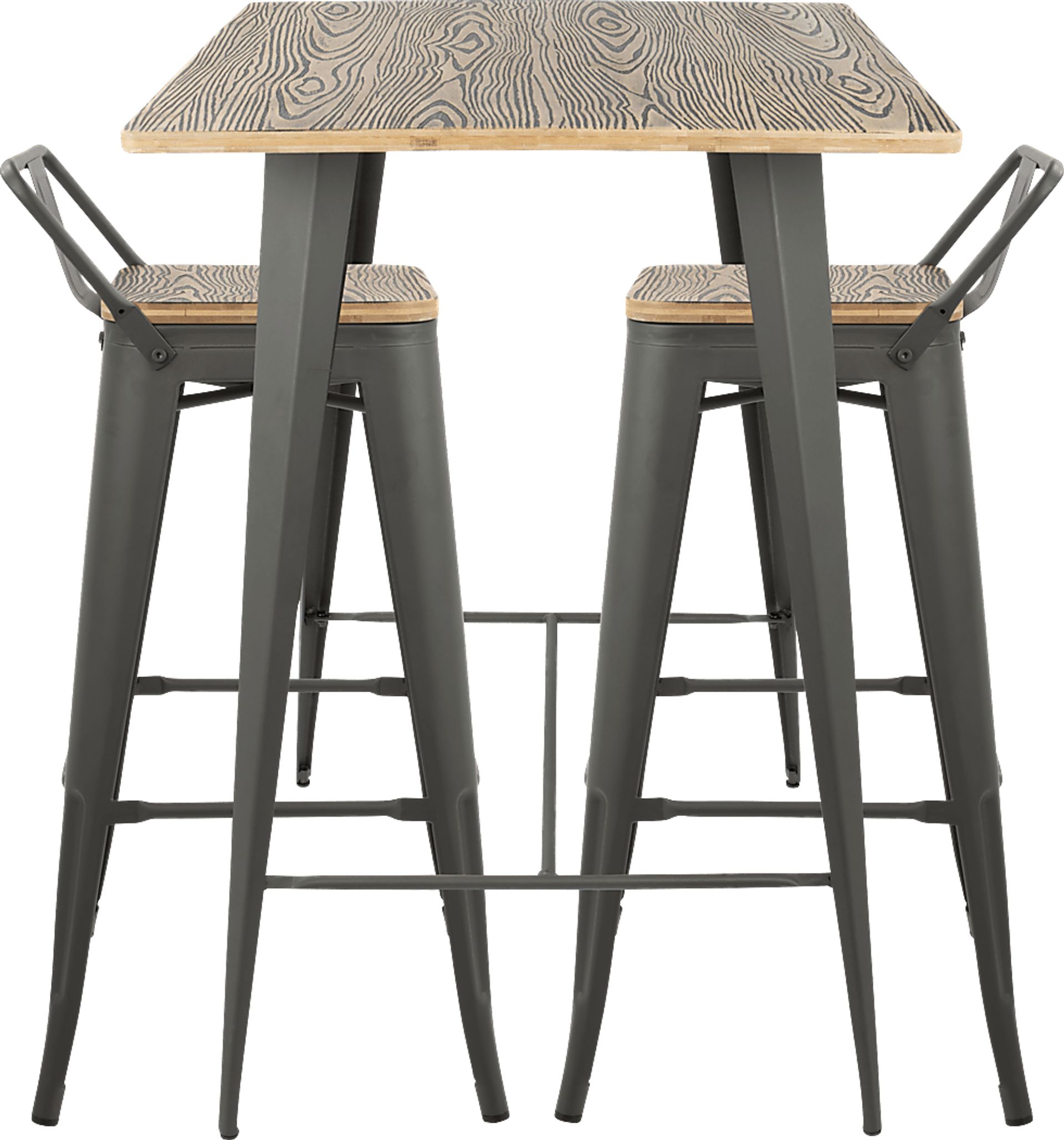 Aldersyde Gray 3 Pc Bar Height Table Set - Image 3