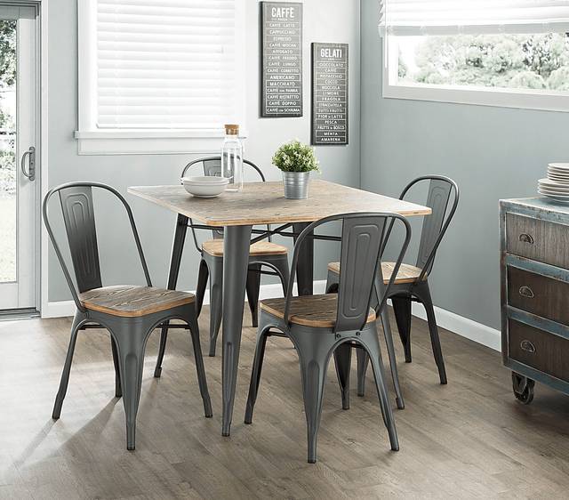 Aldersyde Gray 3 Pc Square Dining Set - Thumbnail - Image 2
