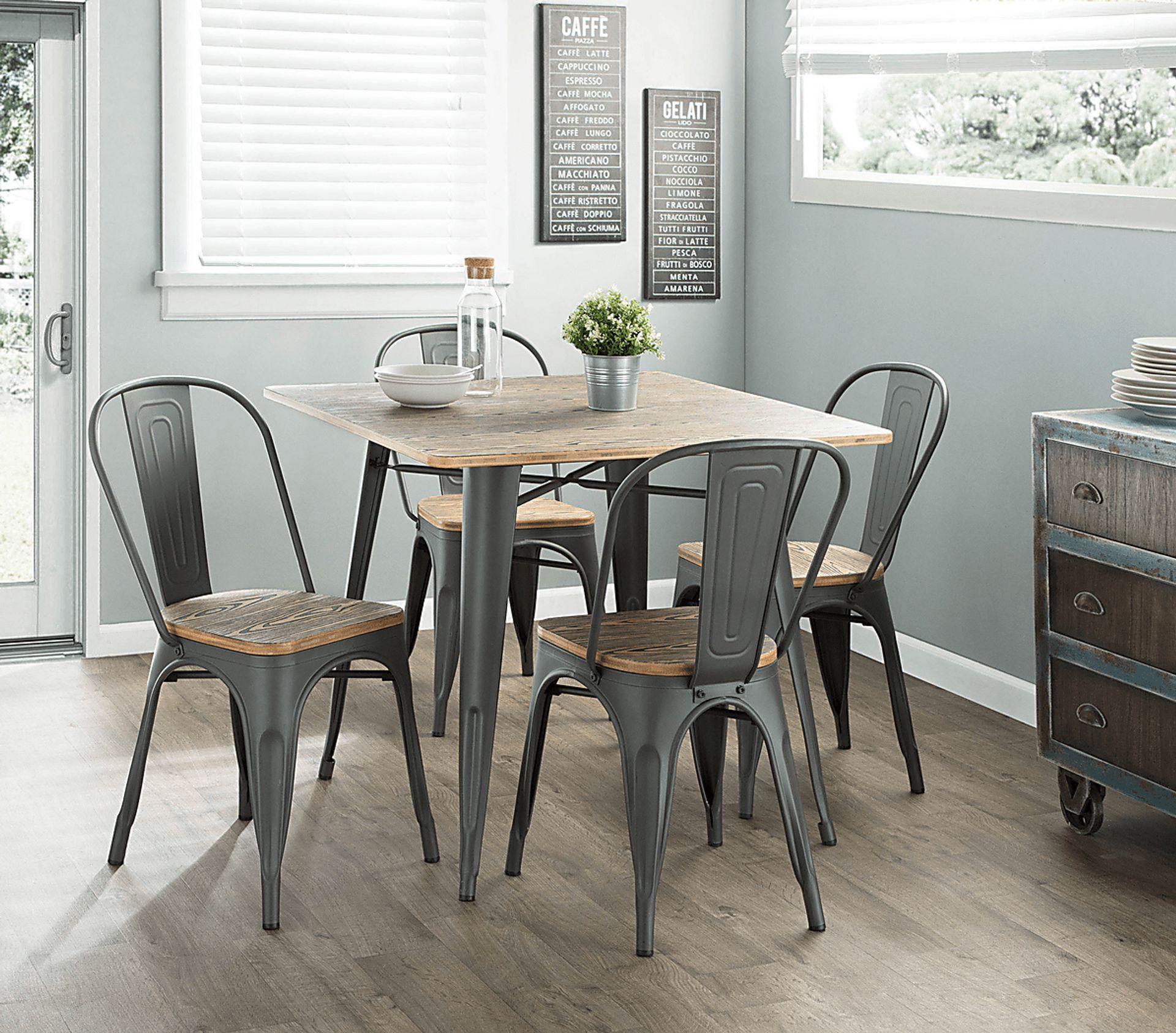 Aldersyde Gray 3 Pc Square Dining Set - Image 2