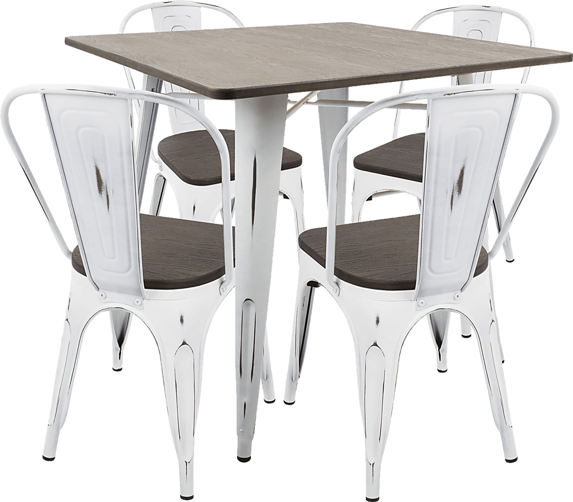 Aldersyde White 3 Pc Square Dining Set - Image 3
