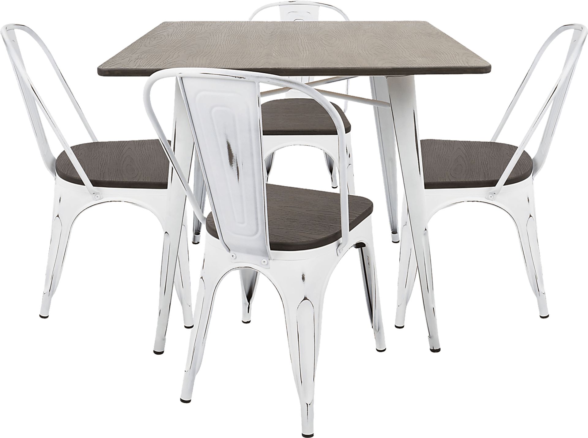 Aldersyde White 3 Pc Square Dining Set - Image 1