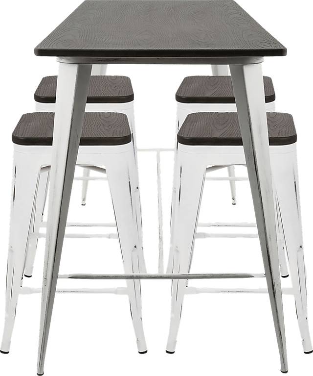 Aldersyde White 5 Pc Counter Height Set - Thumbnail - Image 3