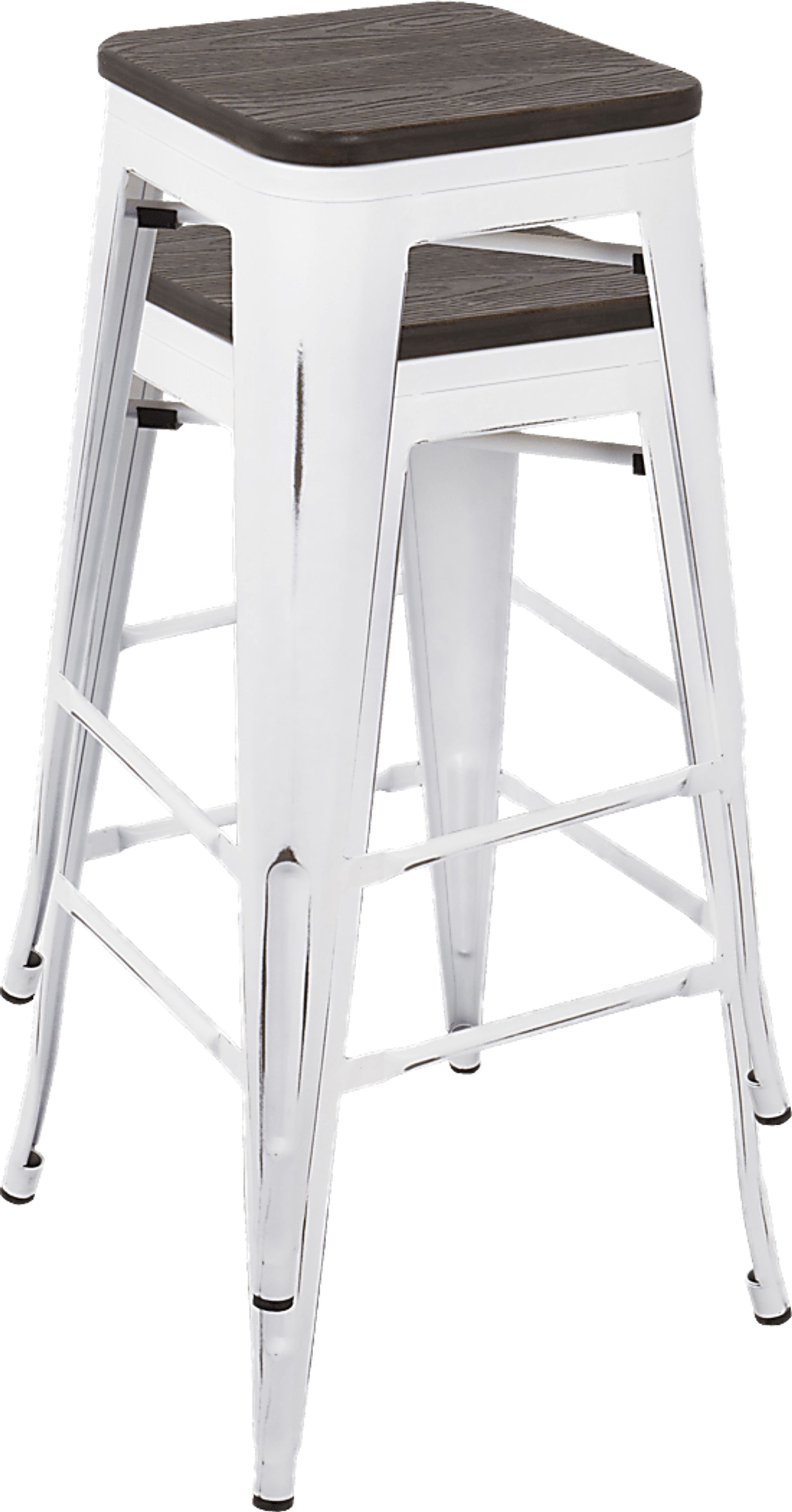 Aldersyde White Barstool (Set of 2) - Image 2