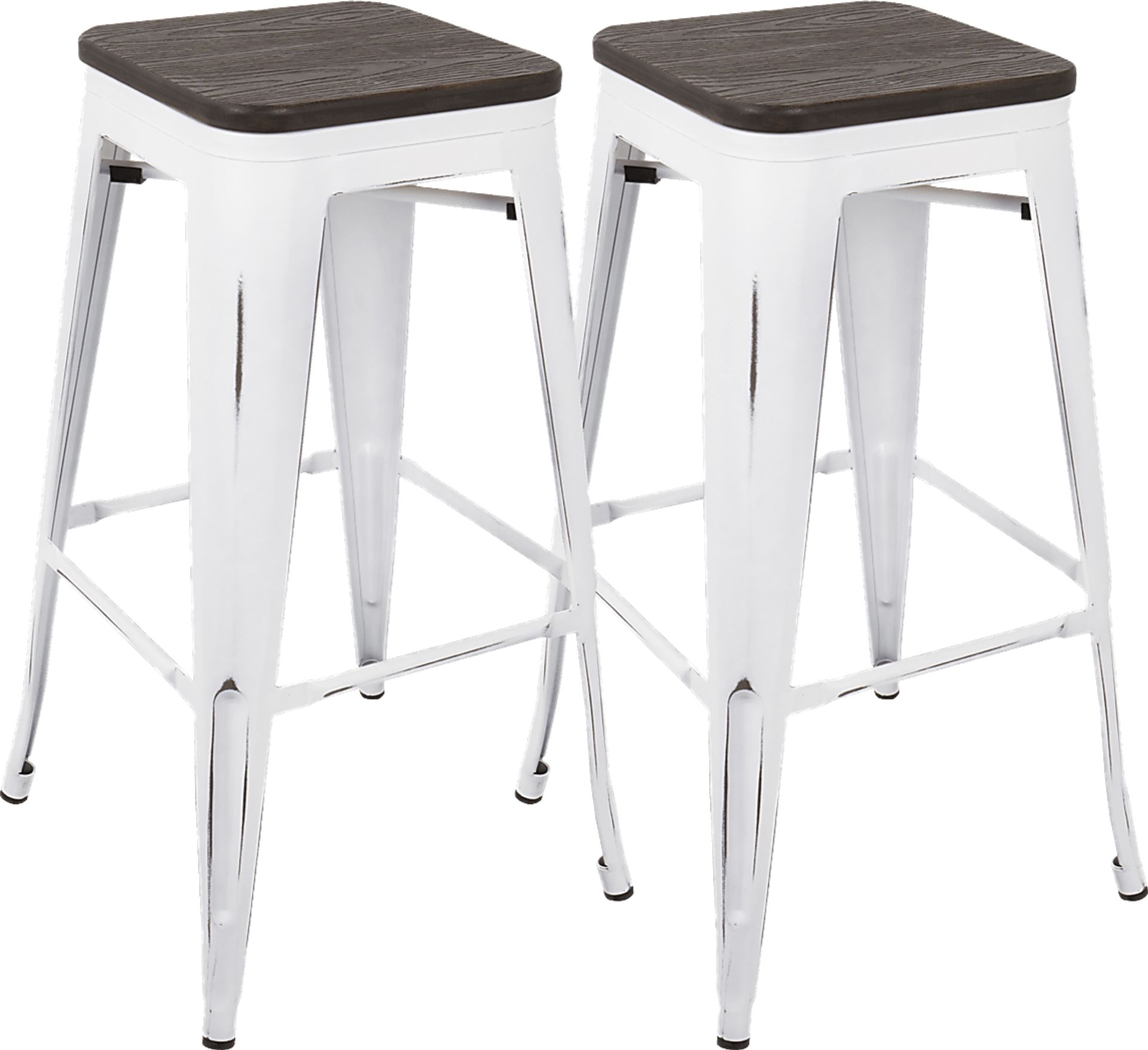 Aldersyde White Barstool (Set of 2) - Image 1