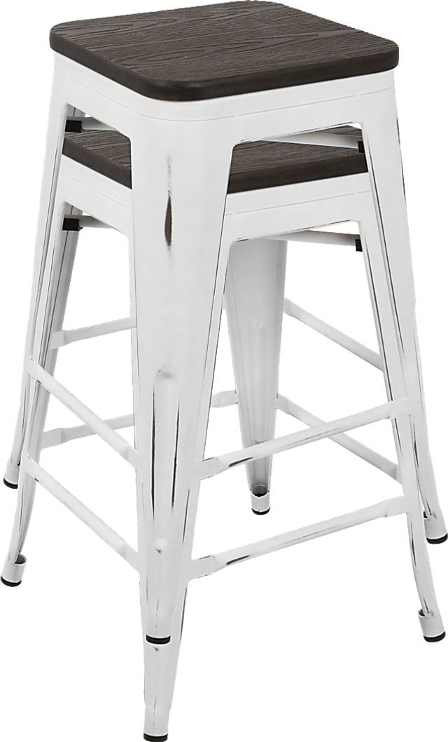 Aldersyde White Counter Height Stool (Set of 2) - Thumbnail - Image 2