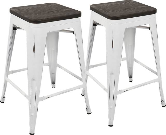 Aldersyde White Counter Height Stool (Set of 2) - Thumbnail - Image 1