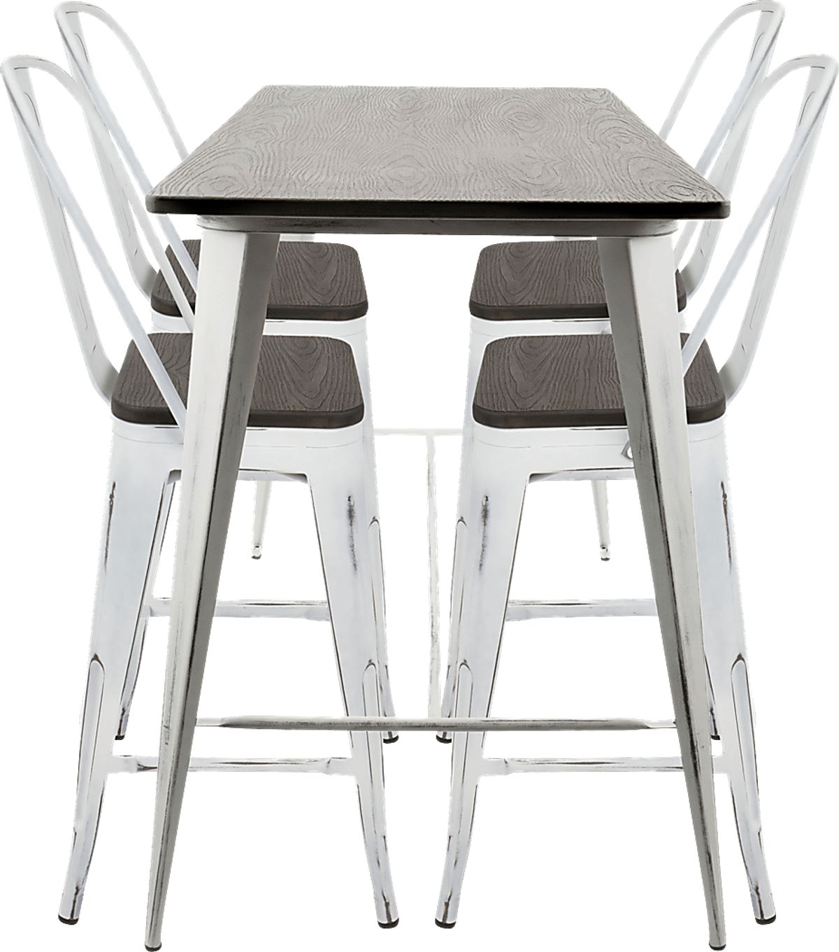 Aldersyde White Colors,White 5 Piece Counter Height Set | Rooms to Go