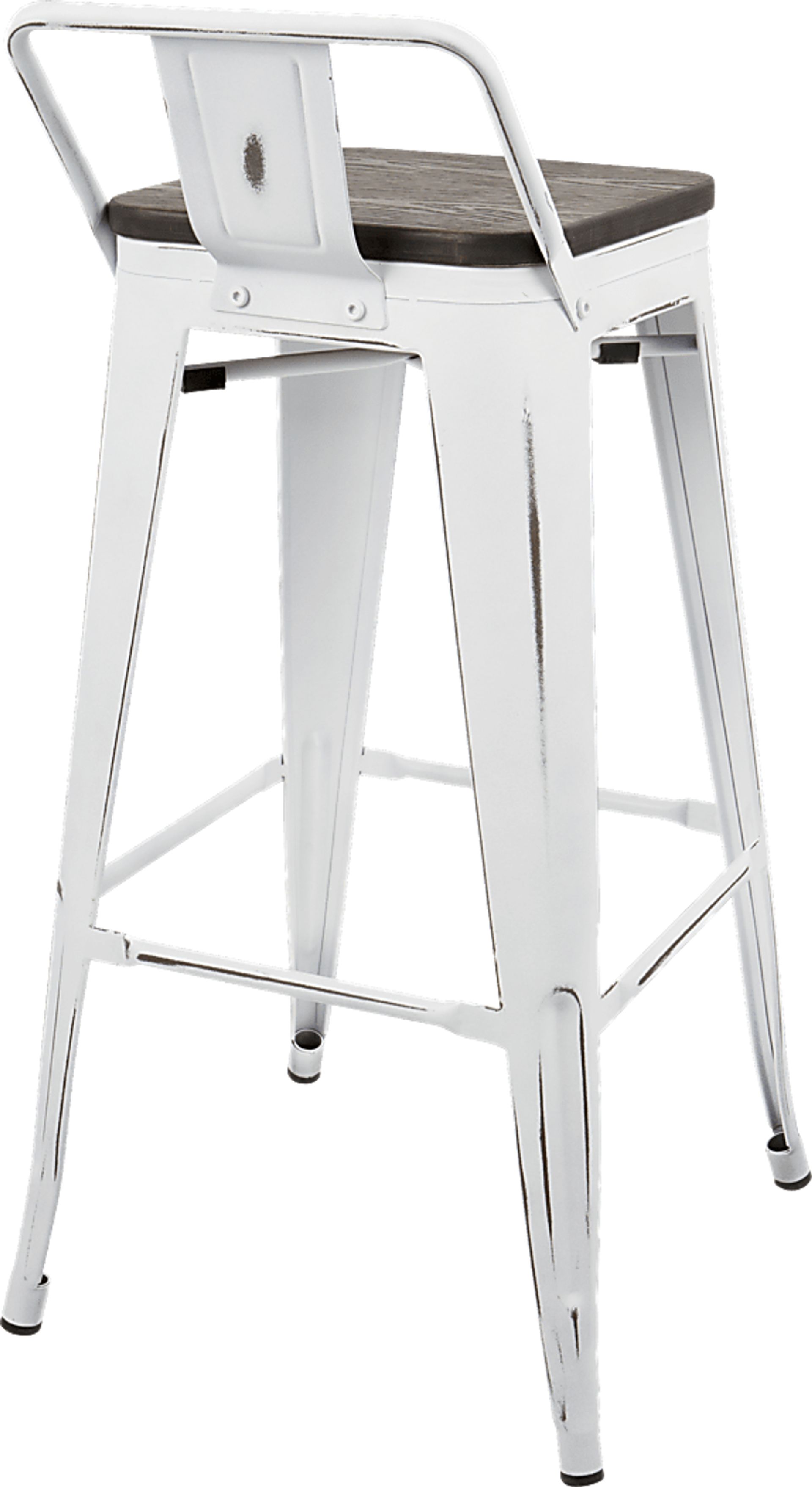 Aldersyde White Low Back Barstool (Set of 2) - Image 2