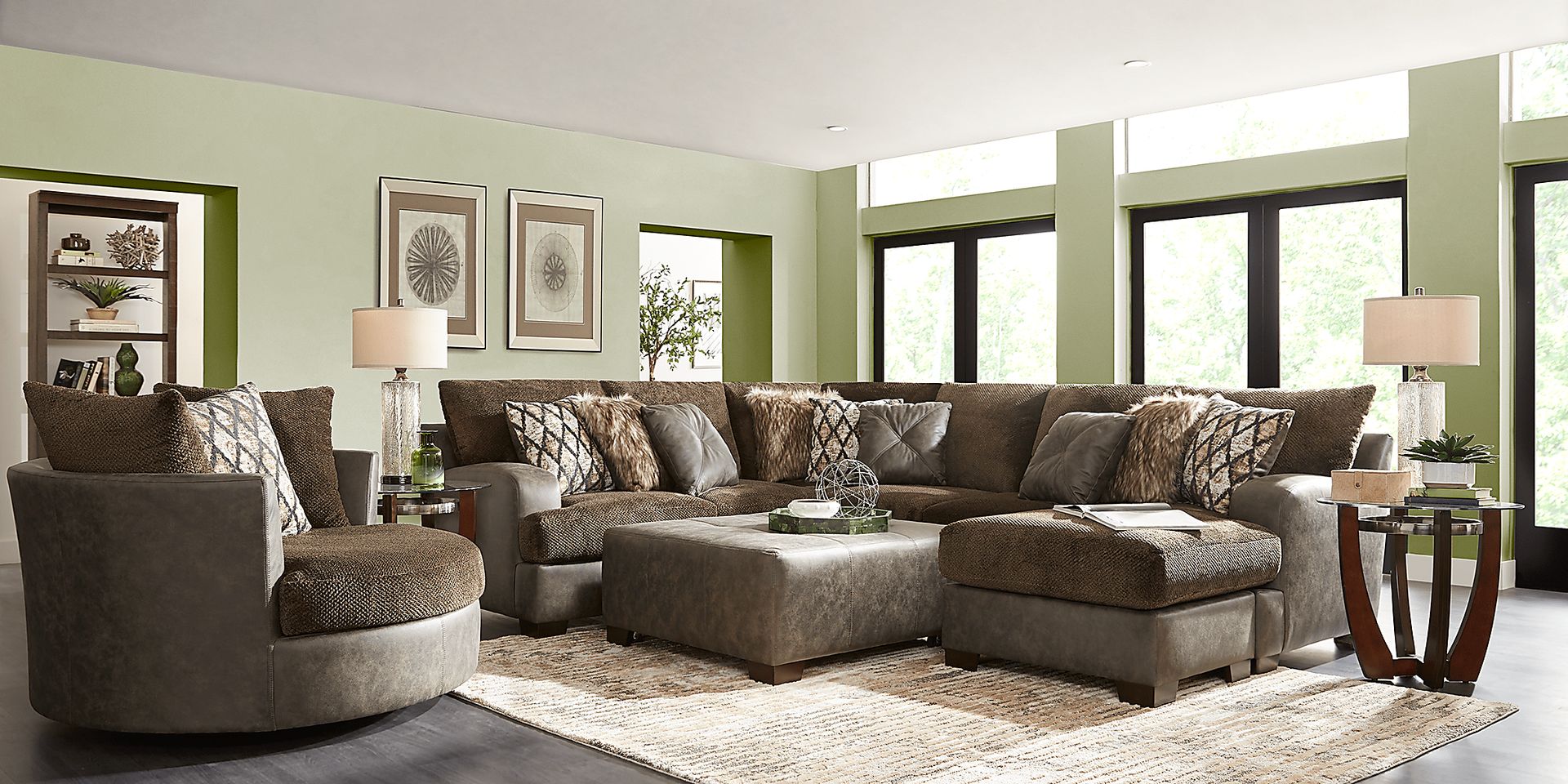 Aldie Lane Java 3 Pc Sectional Living Room - Image 1
