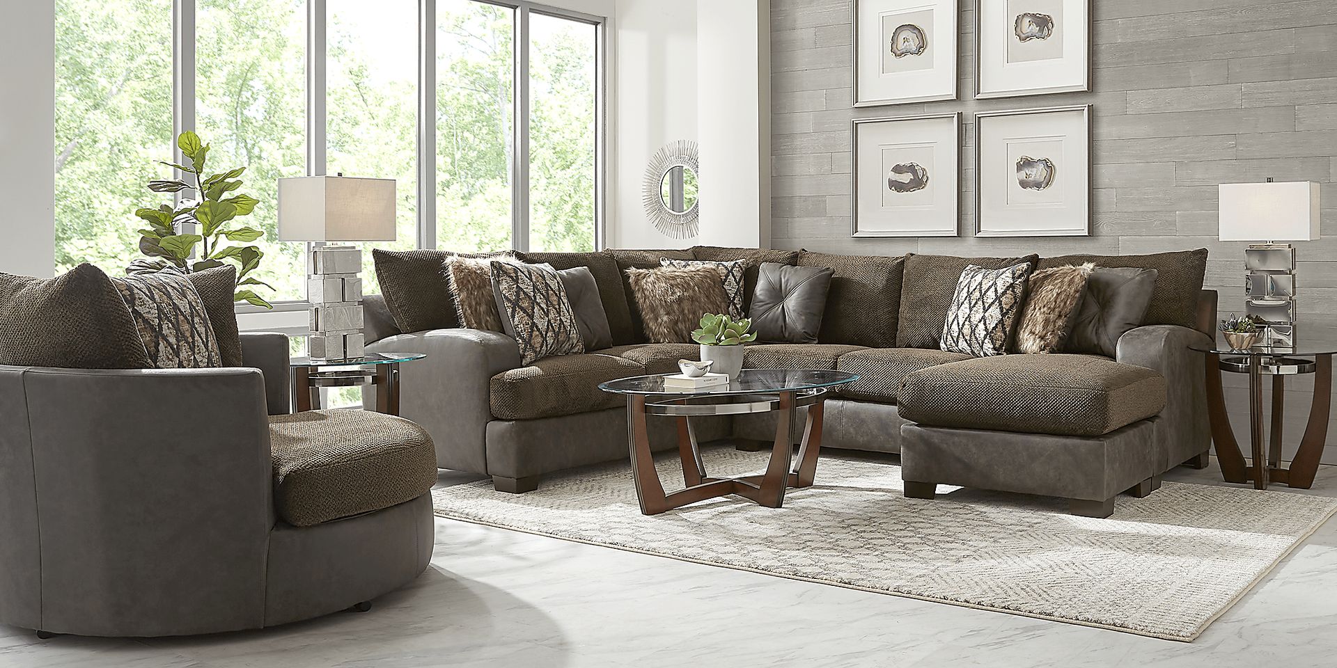 Aldie Lane Java 3 Pc Sleeper Sectional - Image 2
