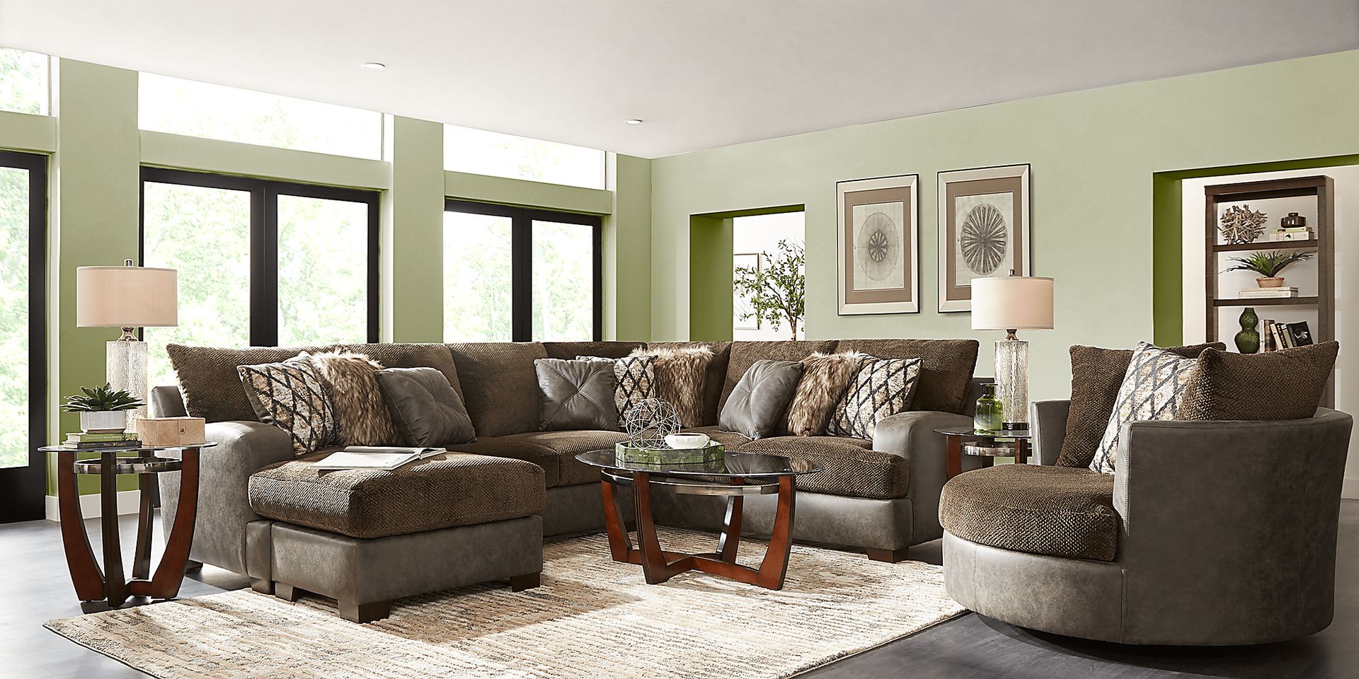 Aldie Lane Java 3 Pc Sleeper Sectional - Image 2