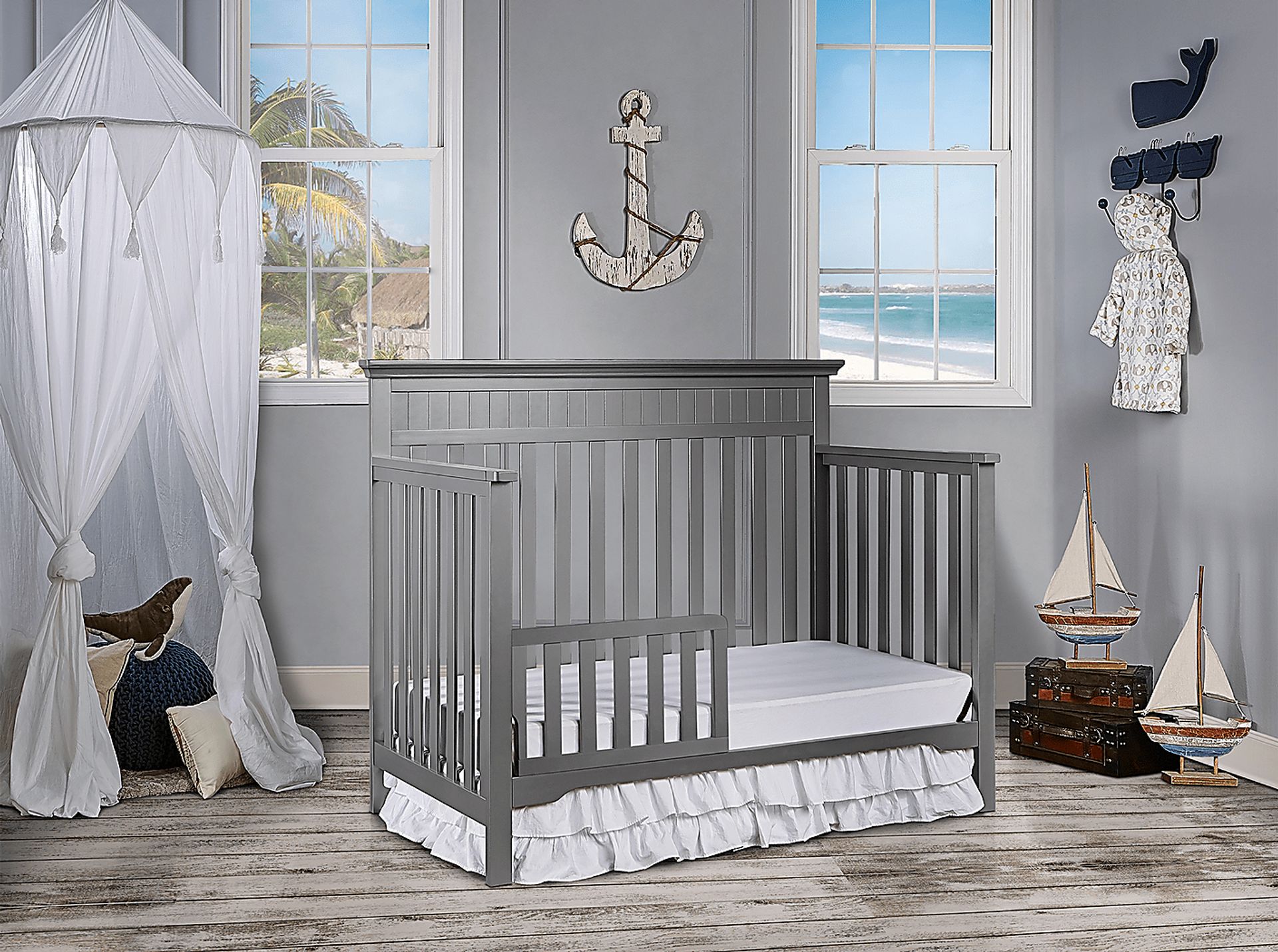 Aldridge Gray Convertible Crib - Image 9