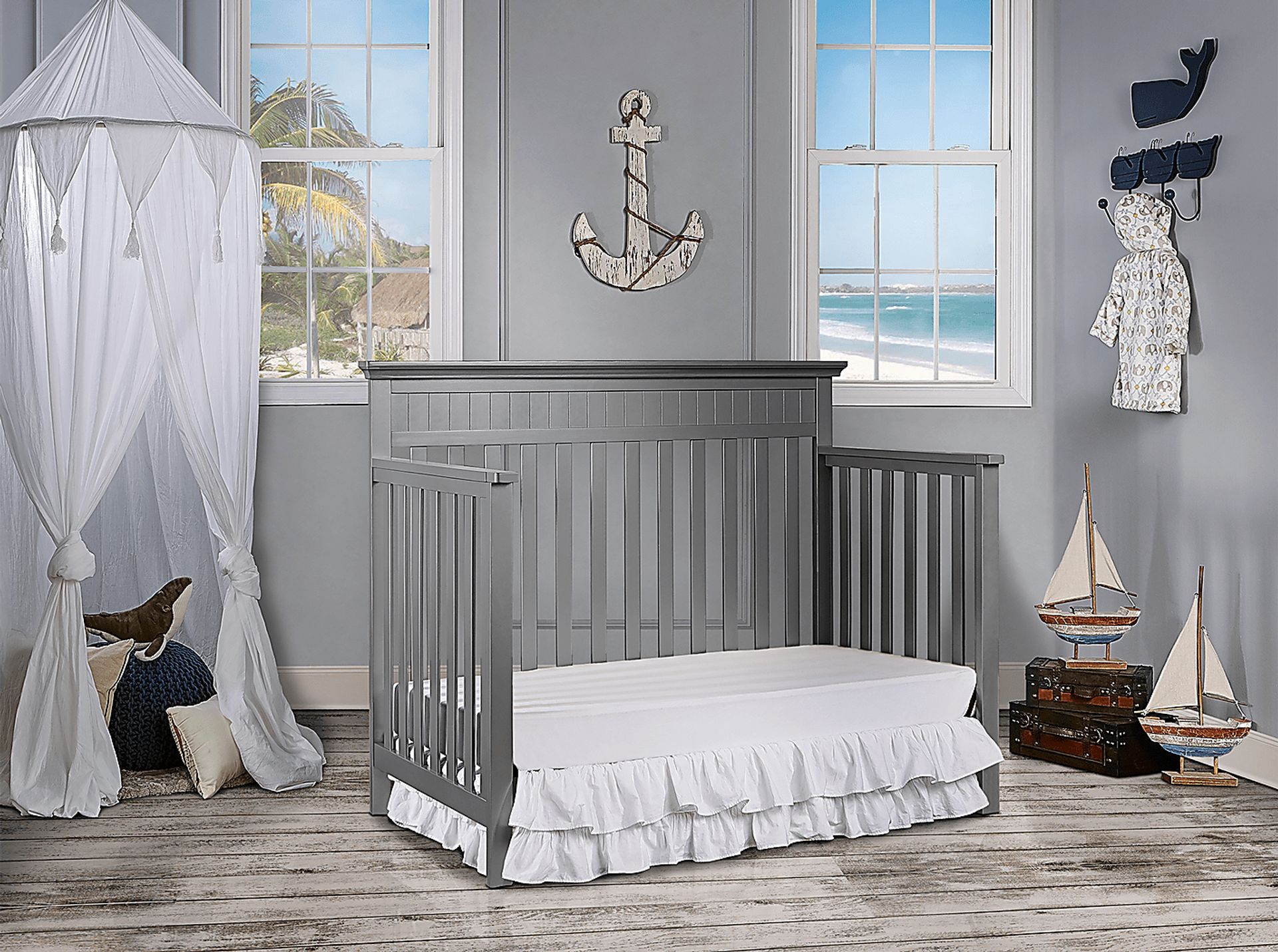 Aldridge Gray Convertible Crib - Image 10