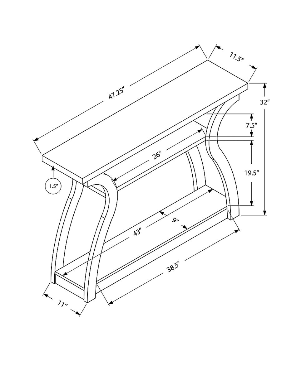 Aldworth Black Sofa Table