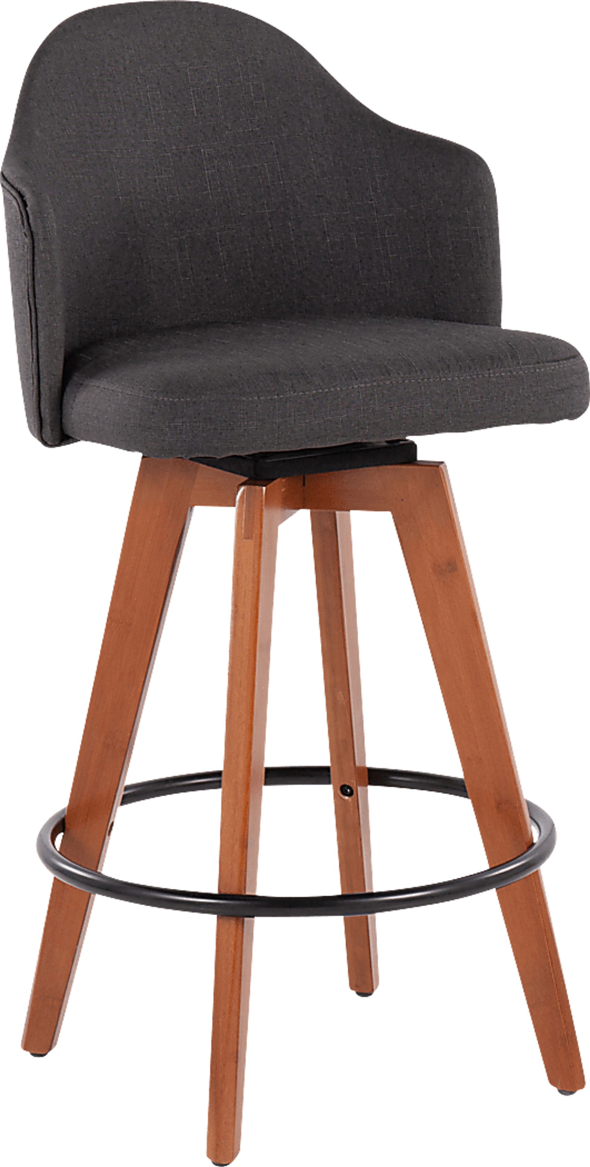 Aleiah Charcoal Counter Height Stool, Set of 2 - Image 2