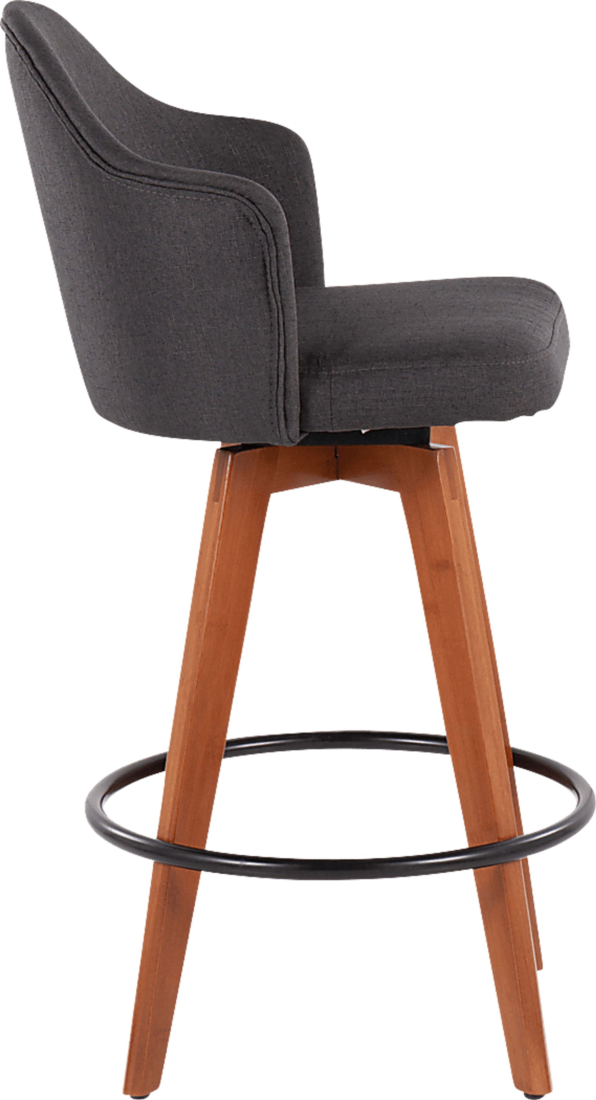 Aleiah Charcoal Counter Height Stool, Set of 2 - Image 3
