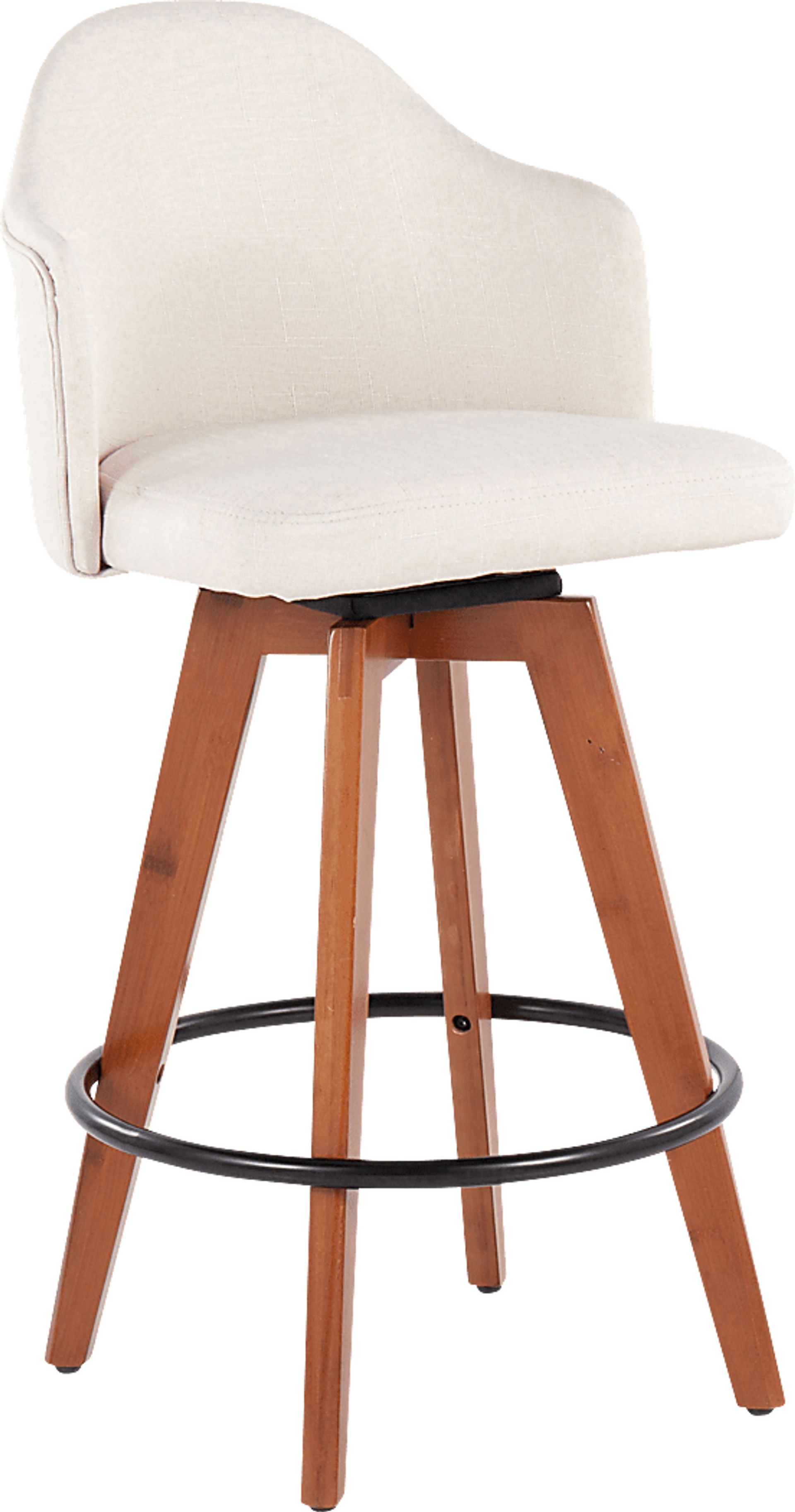 Aleiah Cream Counter Height Stool, Set of 2 - Image 2