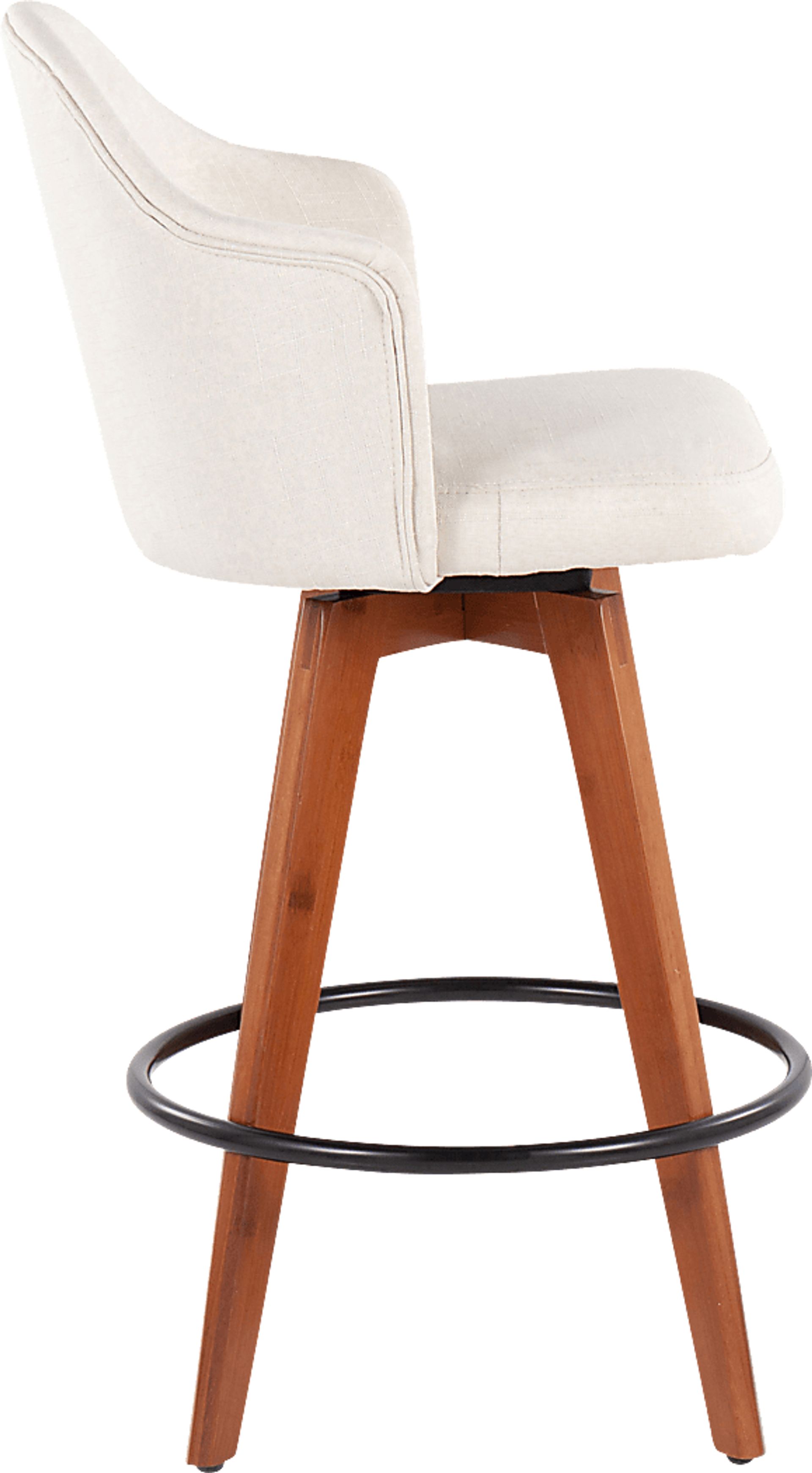 Aleiah Cream Counter Height Stool, Set of 2 - Image 3