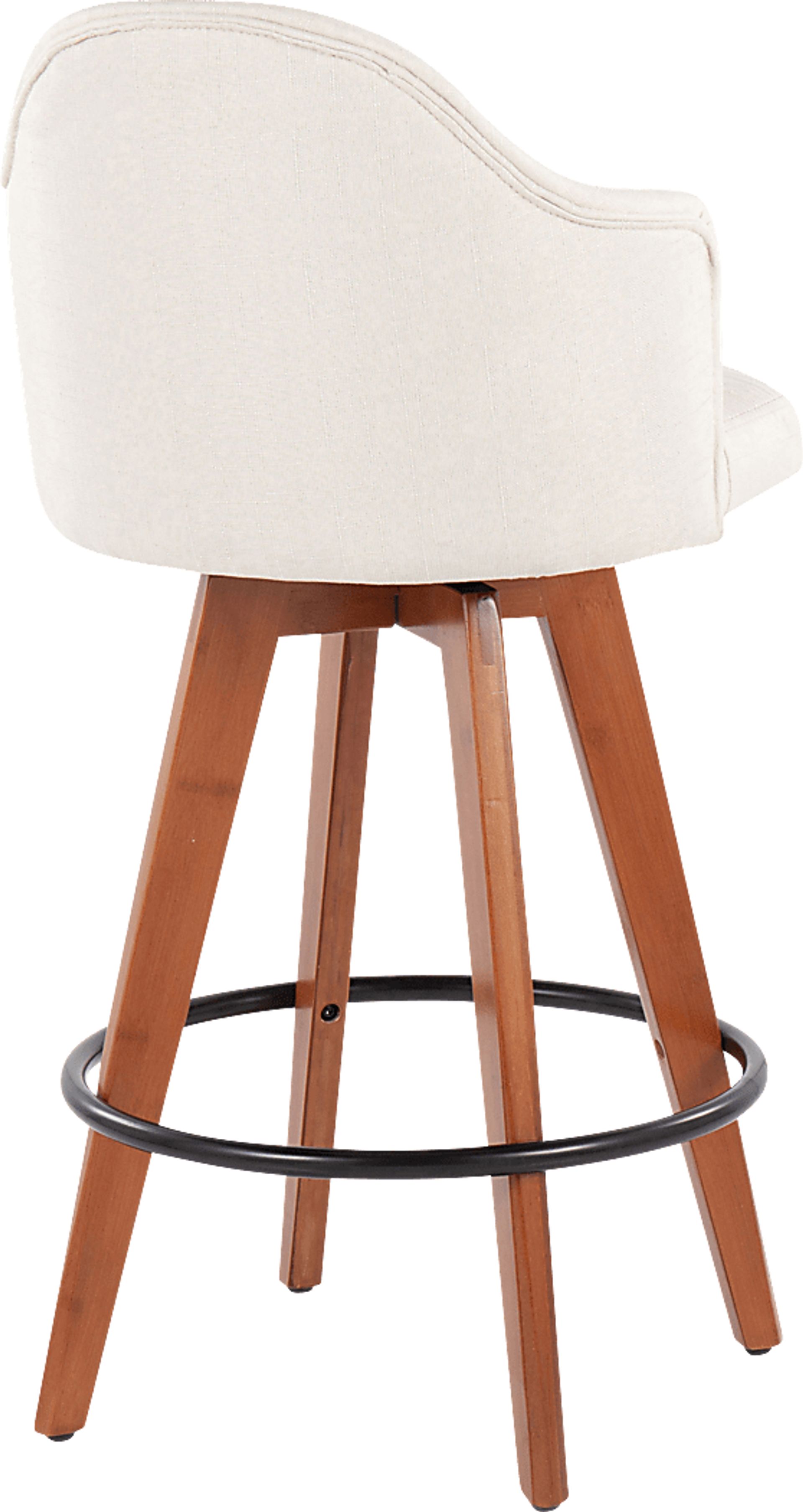 Aleiah Cream Counter Height Stool, Set of 2 - Image 4