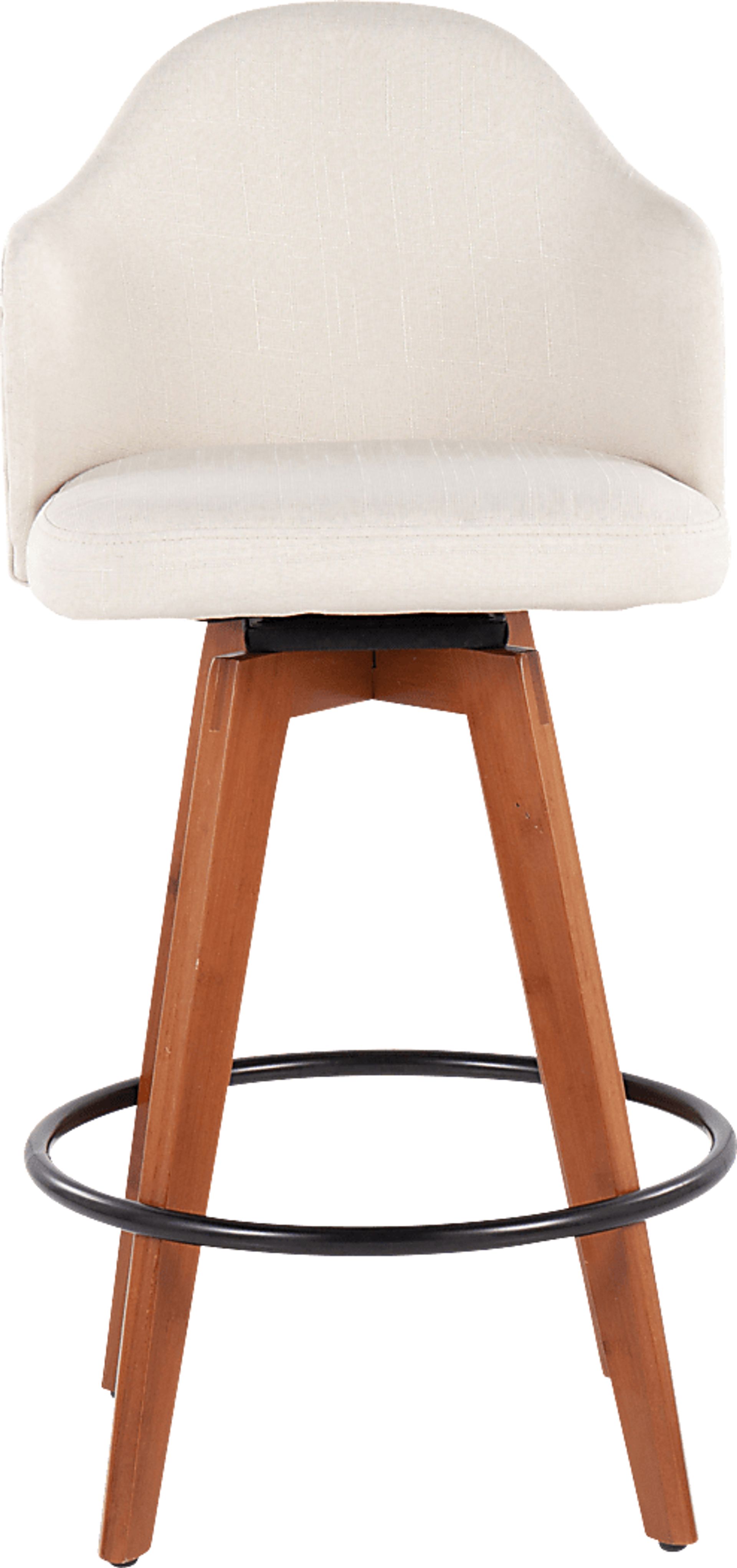 Aleiah Cream Counter Height Stool, Set of 2 - Image 6