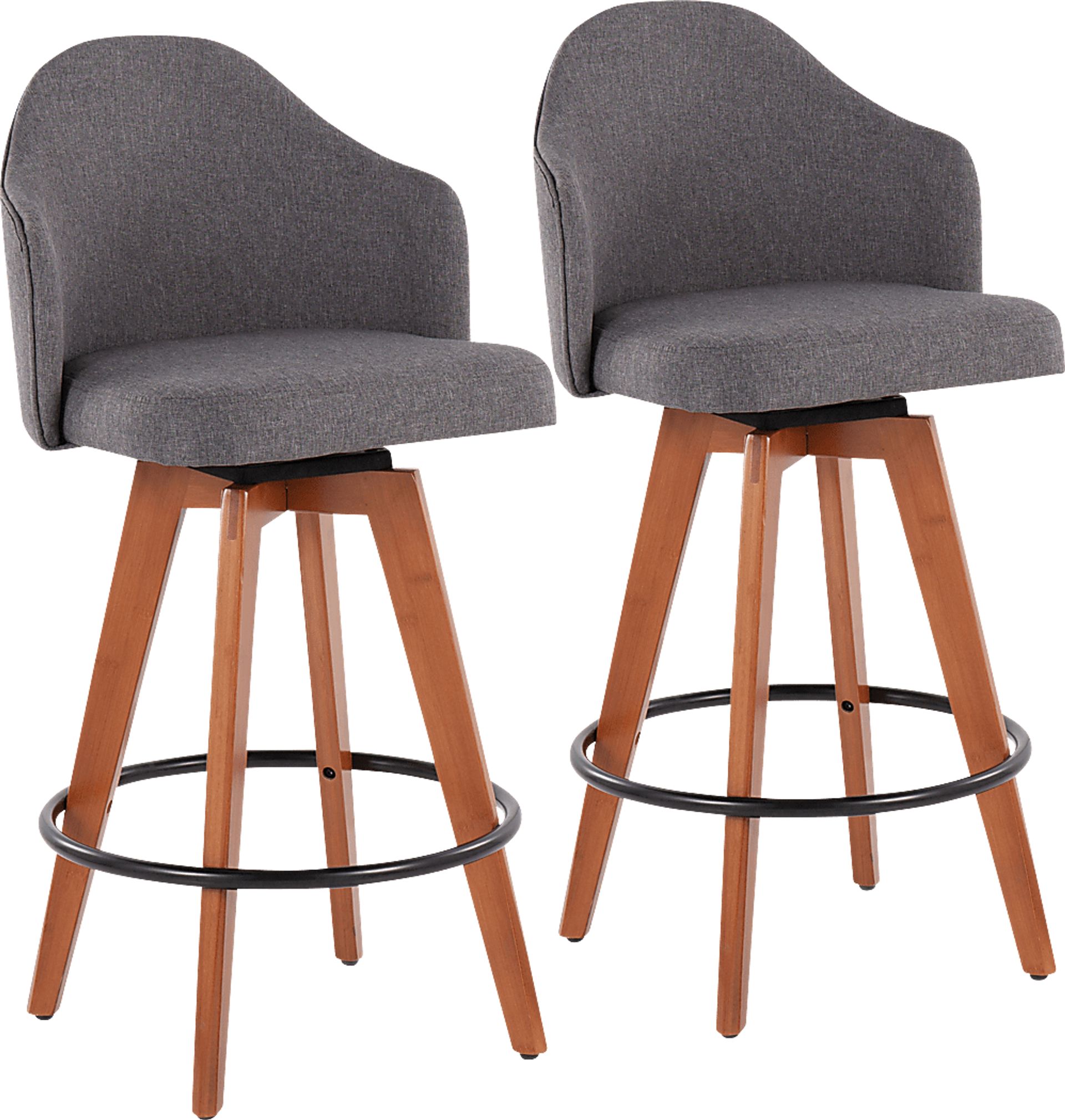 Aleiah Gray Counter Height Stool, Set of 2 - Image 1