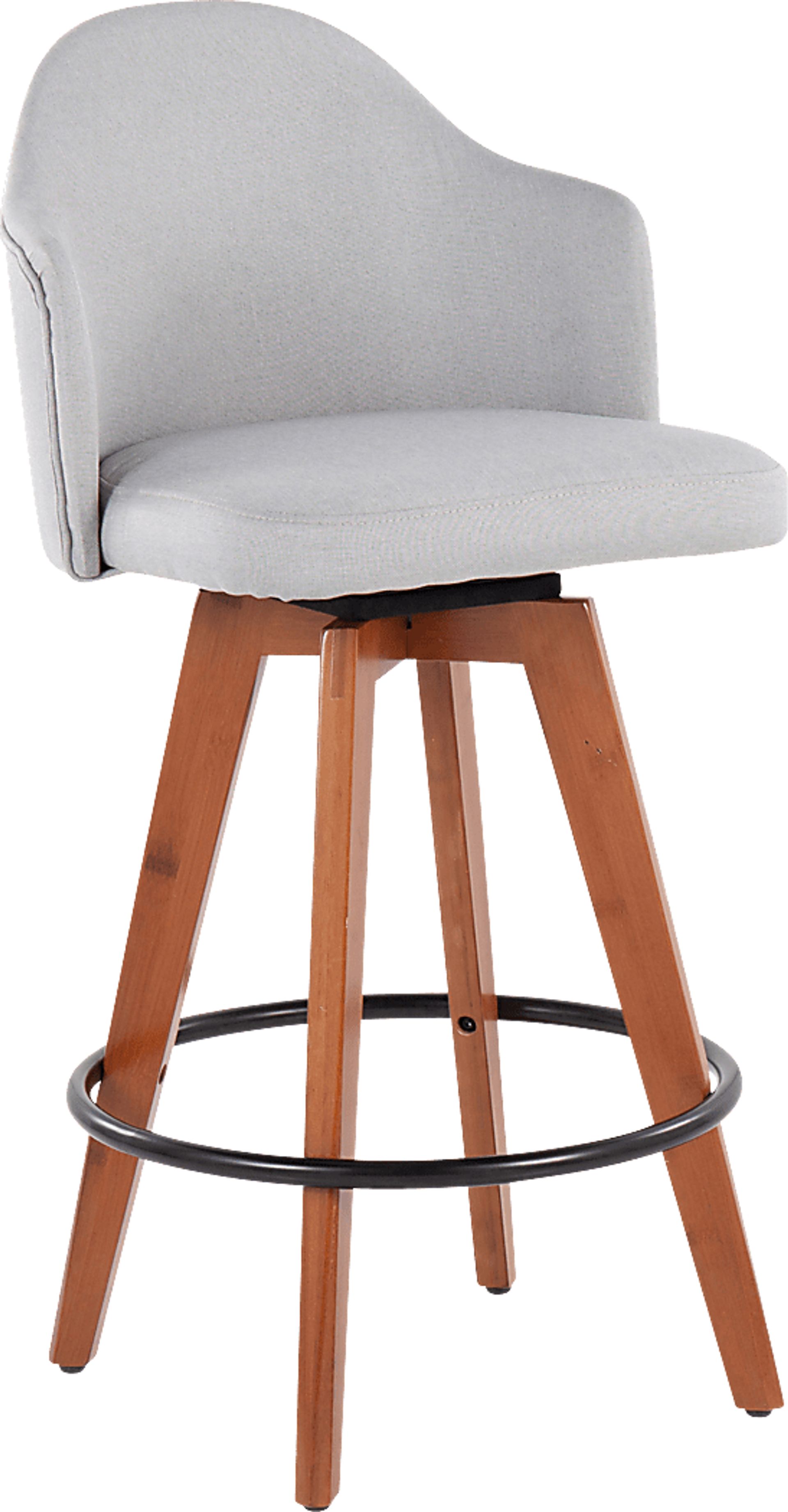 Aleiah Light Gray Counter Height Stool, Set of 2 - Image 2