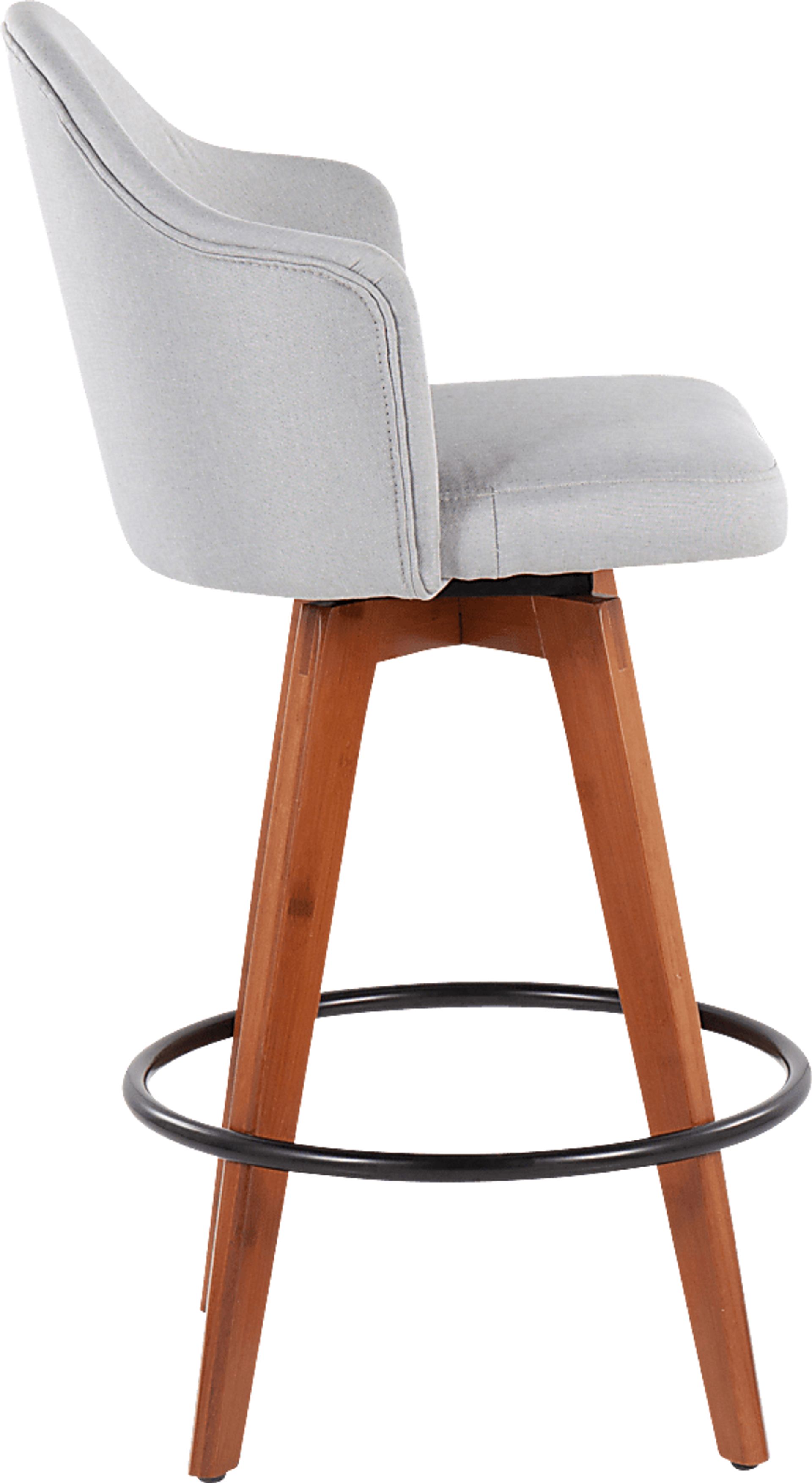 Aleiah Light Gray Counter Height Stool, Set of 2 - Image 3