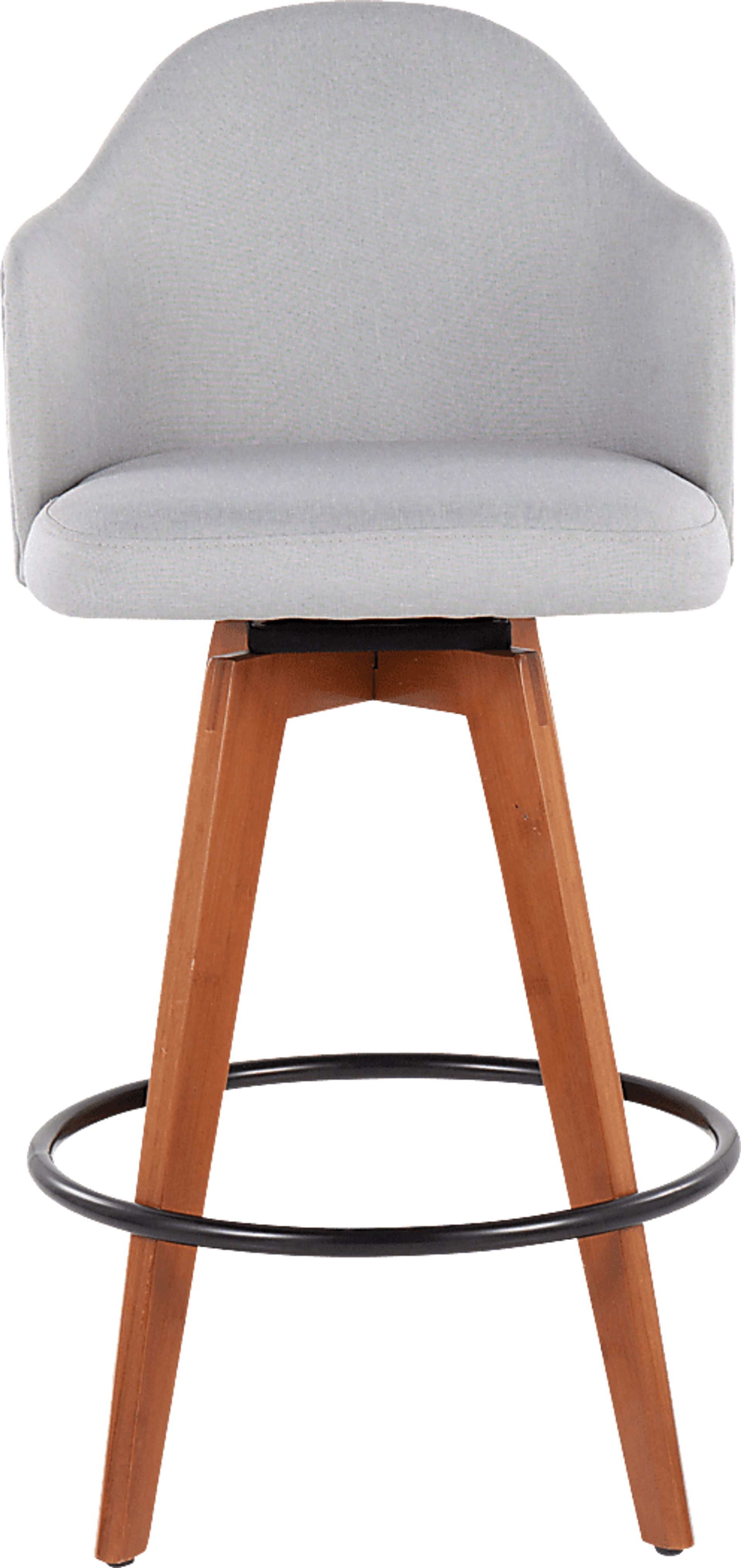 Aleiah Light Gray Counter Height Stool, Set of 2 - Image 6
