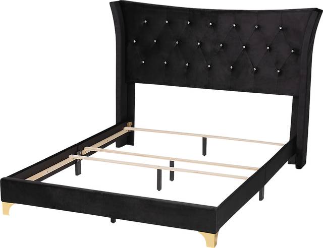 Aleida Black Queen Bed - Thumbnail - Image 4