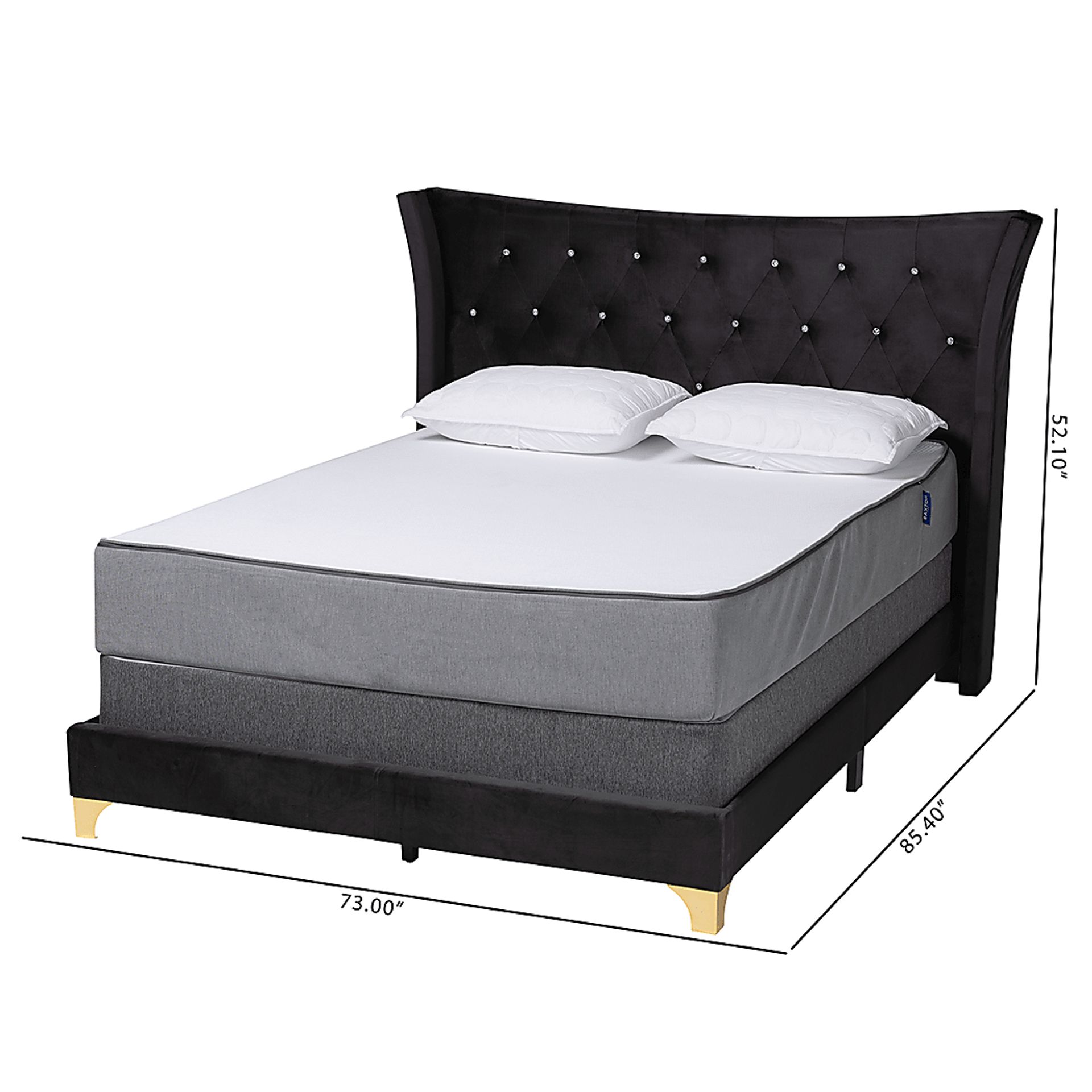 Aleida Black Queen Bed - Image 9