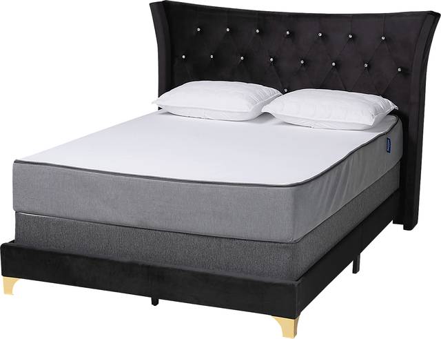 Aleida Black Queen Bed - Thumbnail - Image 1
