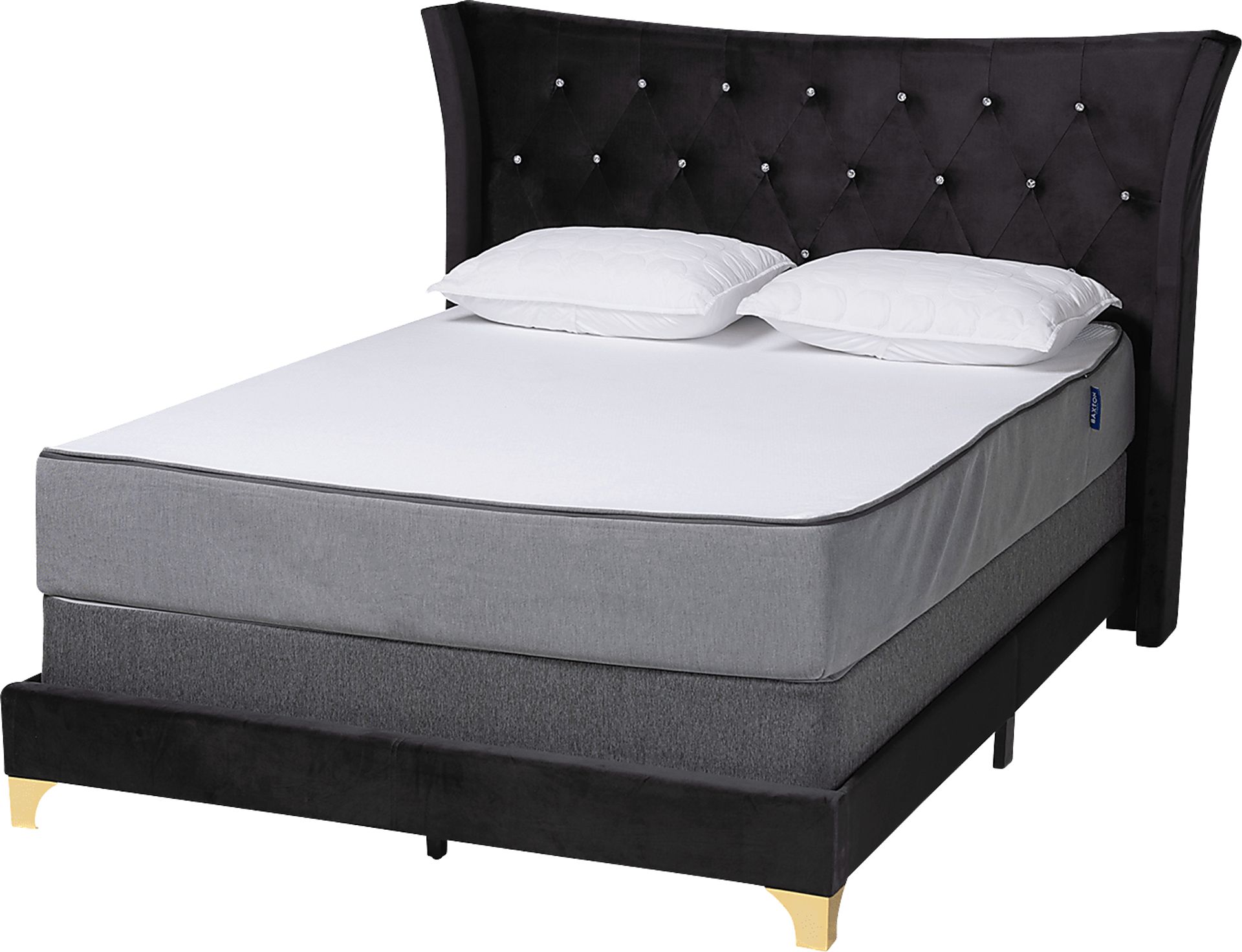 Aleida Black Queen Bed - Image 1