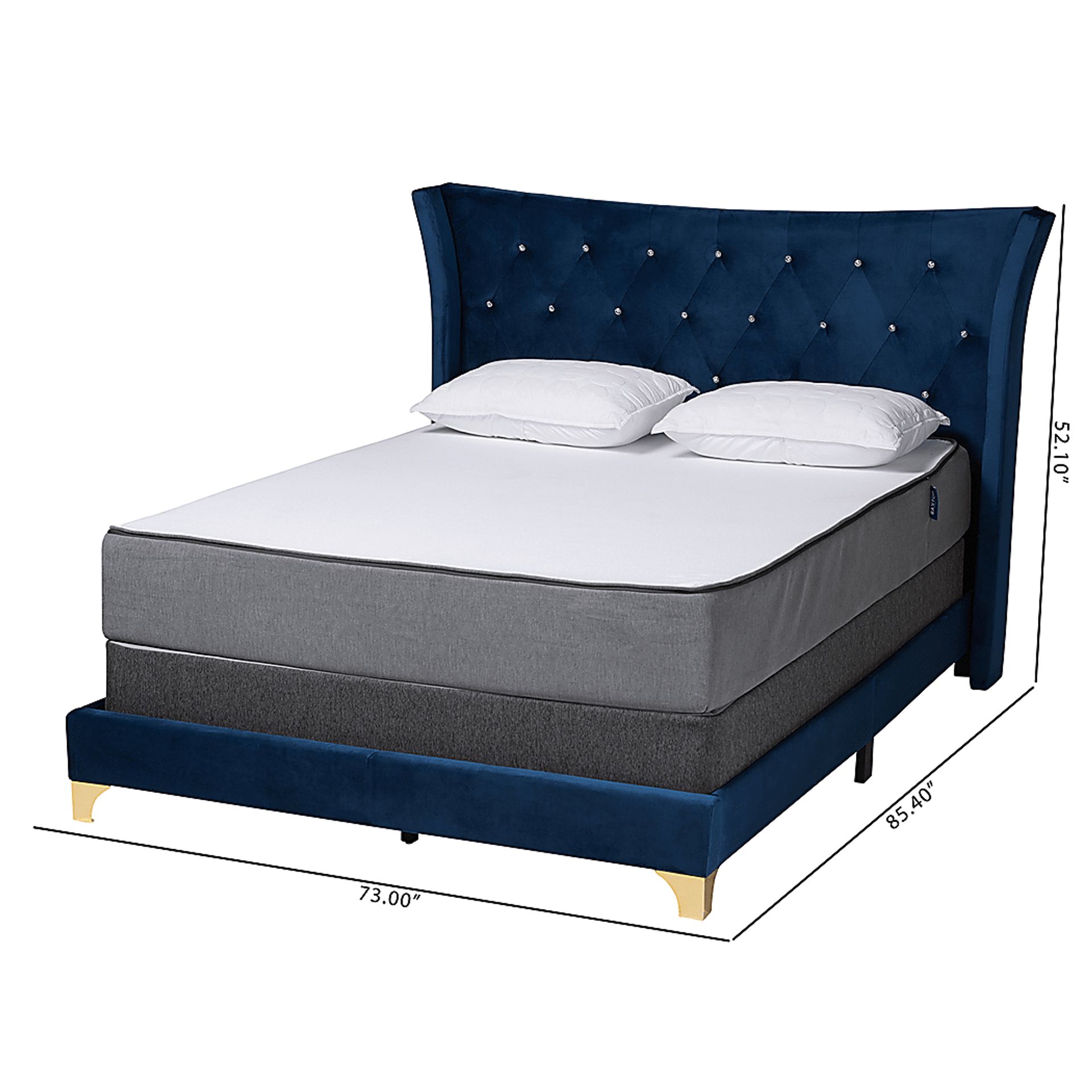 Aleida Blue Queen Bed - Image 9