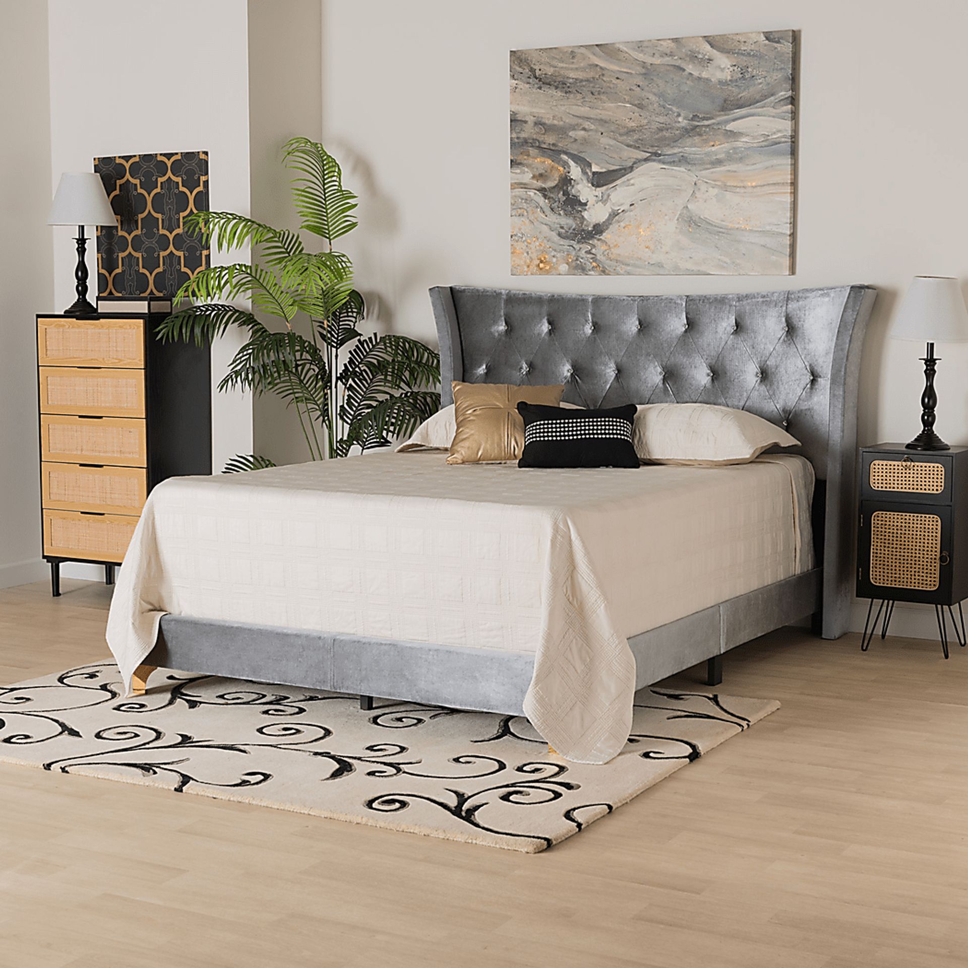Aleida Gray Queen Bed - Image 2