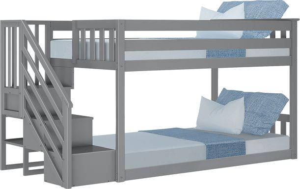 Kids Alejo Gray Twin/Twin Low Bunk Bed