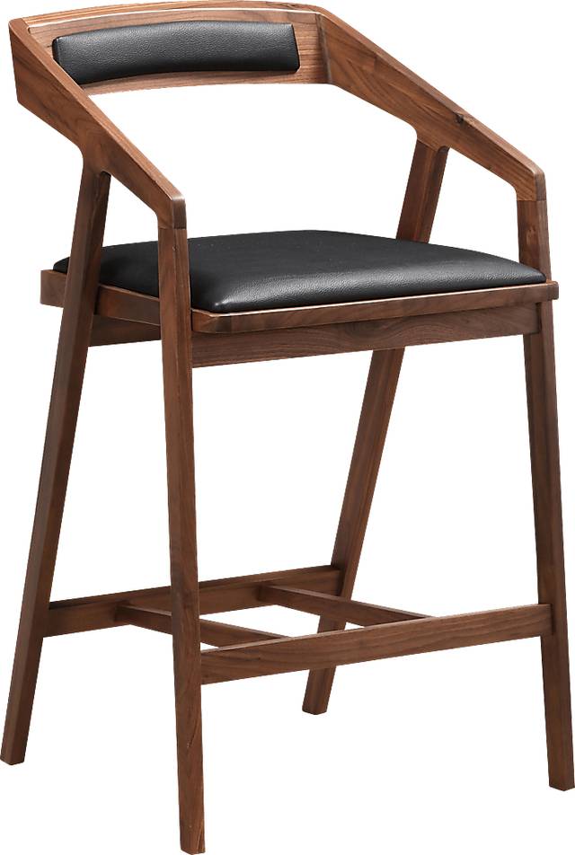 Alekai Walnut Counter Height Stool - Thumbnail - Image 1