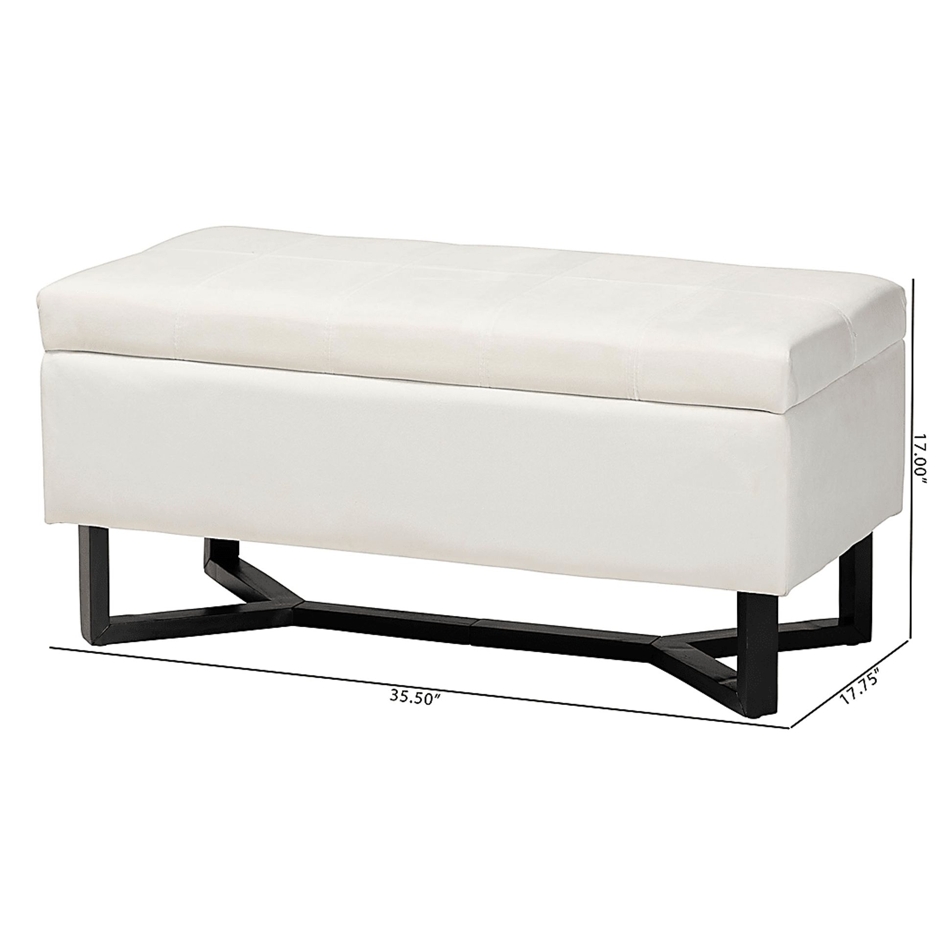 Alema Beige Storage Ottoman - Image 11