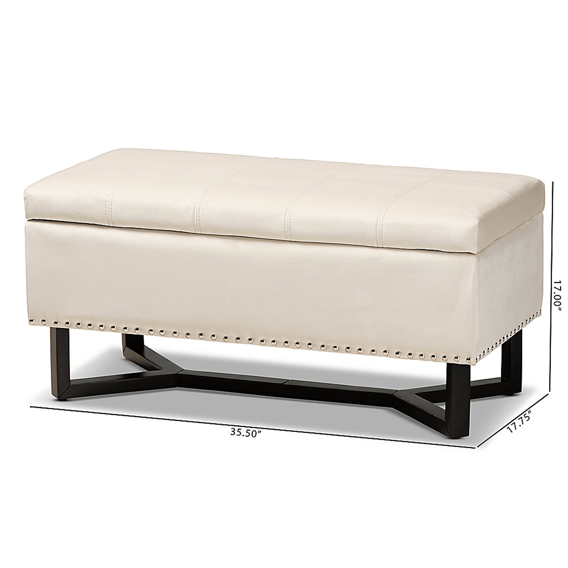 Alema Beige Storage Ottoman - Image 11